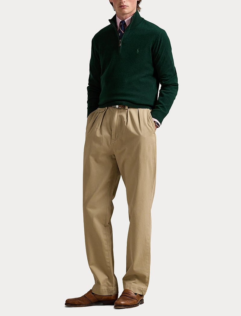 Polo Ralph Lauren - Wool Quarter-Zip Sweater - half zip jumpers - moss agate - 4