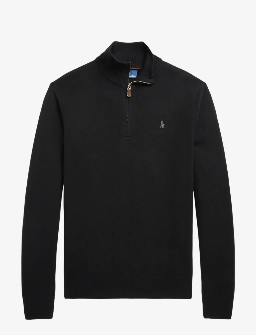 Polo Ralph Lauren - Wool Quarter-Zip Sweater - half zip-trøjer - polo black - 1