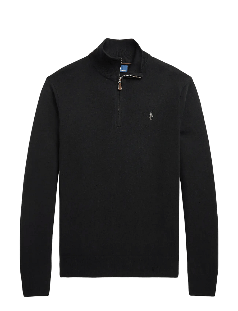 Polo Ralph Lauren - Wool Quarter-Zip Sweater - half zip - polo black - 1
