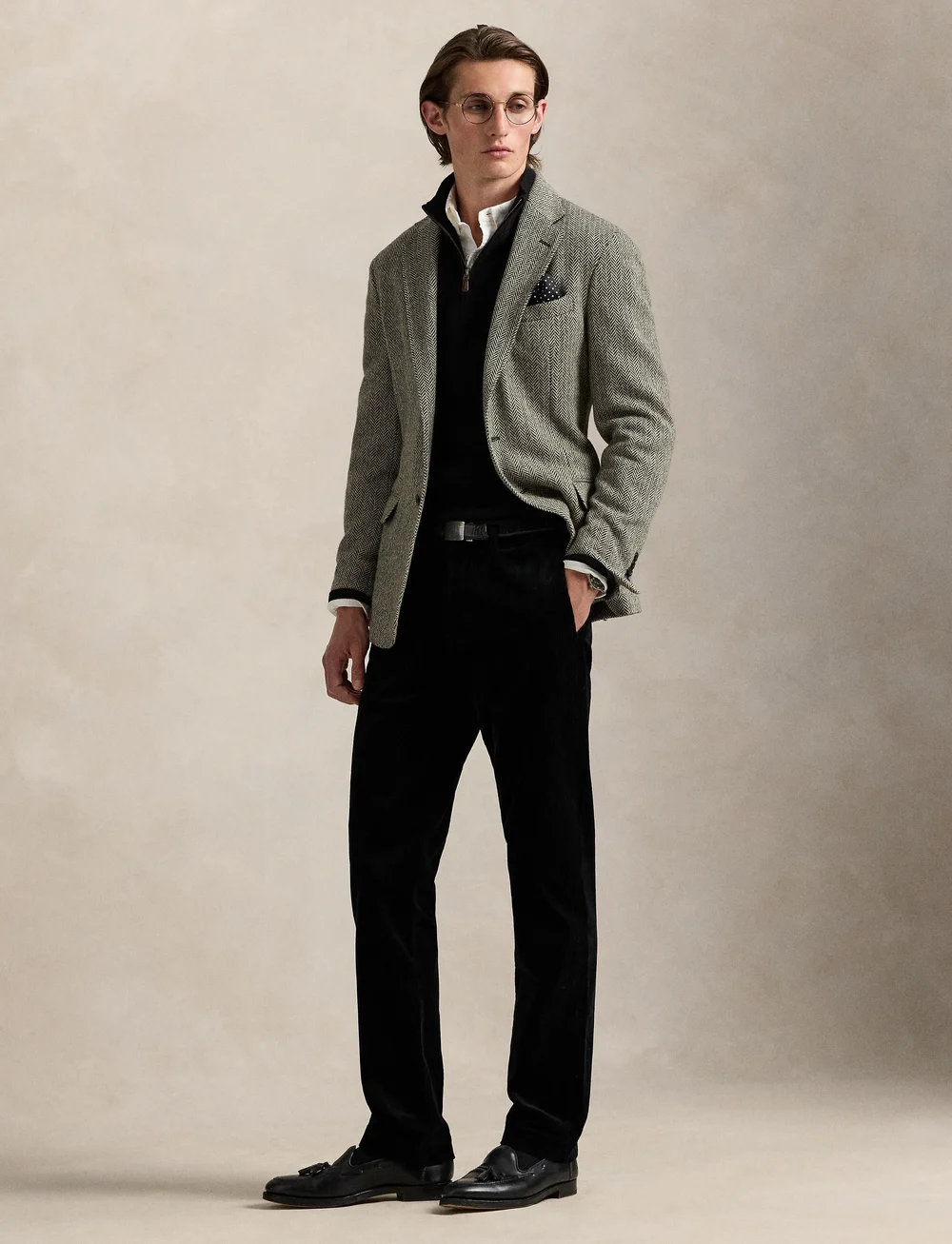 Polo Ralph Lauren - Wool Quarter-Zip Sweater - half zip-trøjer - polo black - 0