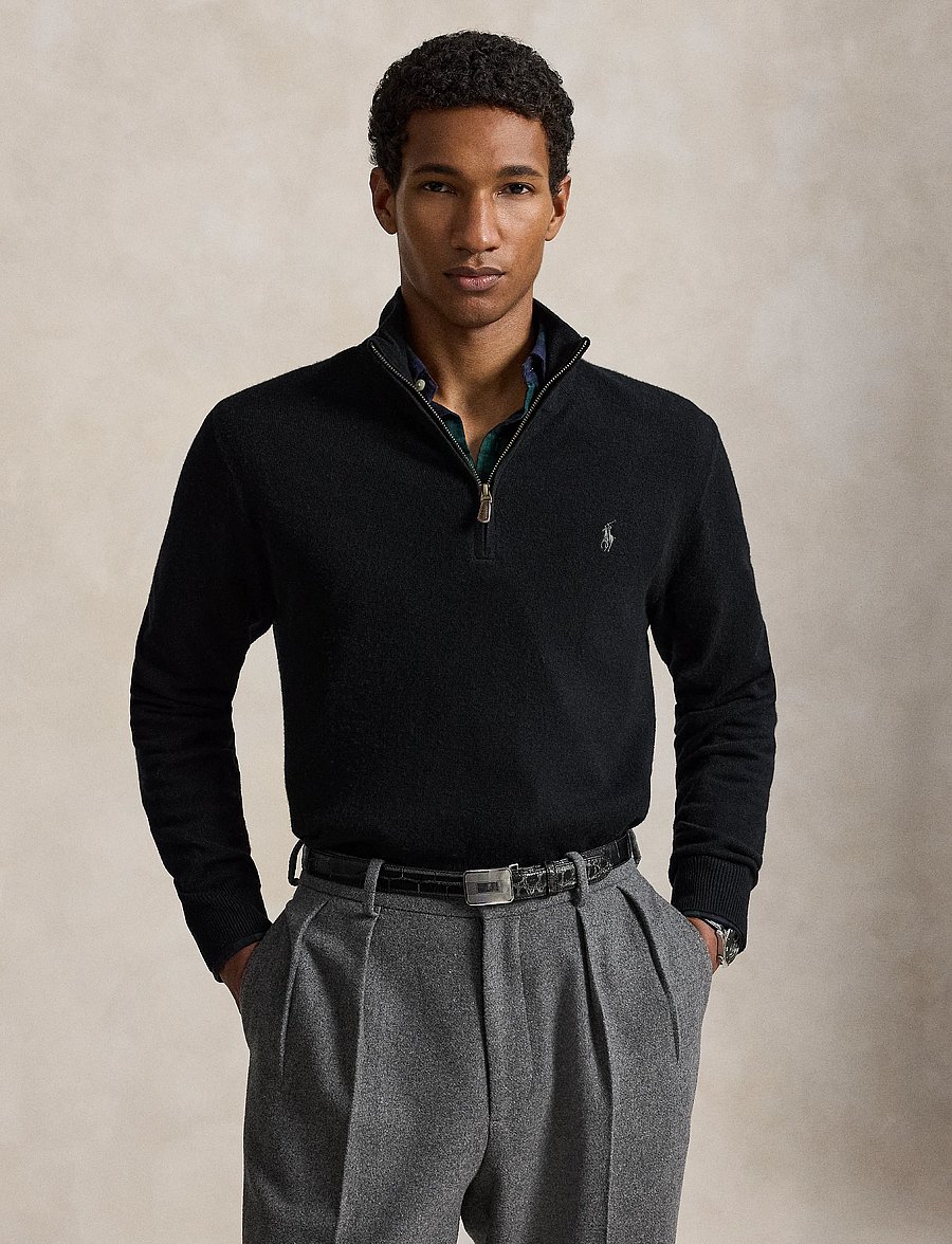 Polo Ralph Lauren - Wool Quarter-Zip Sweater - half zip - polo black - 0