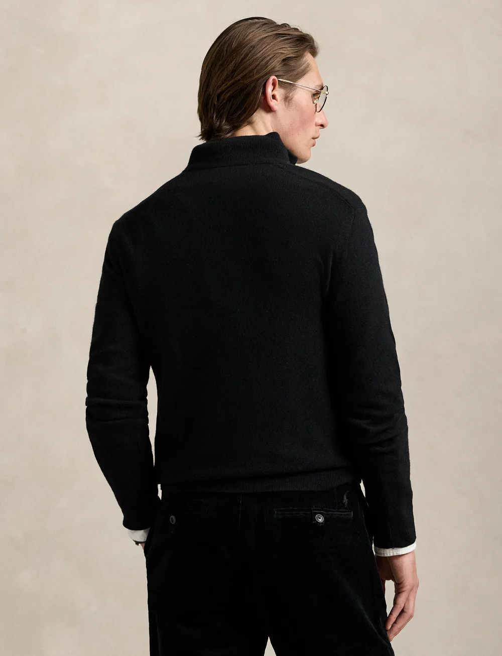 Polo Ralph Lauren - Wool Quarter-Zip Sweater - half zip-trøjer - polo black - 2