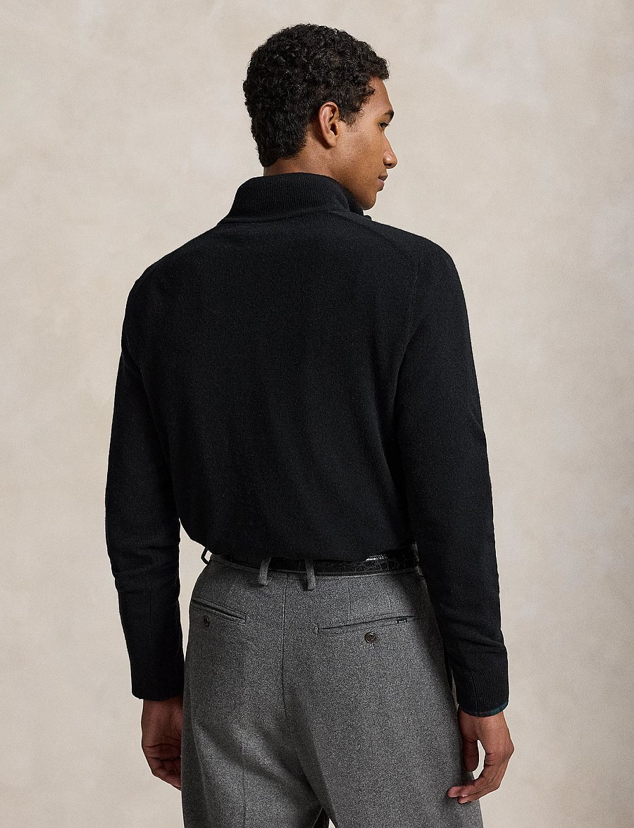 Polo Ralph Lauren - Wool Quarter-Zip Sweater - half zip - polo black - 2