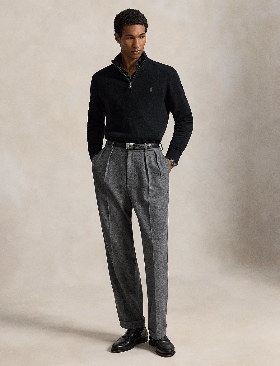 Polo Ralph Lauren - Wool Quarter-Zip Sweater - half zip - polo black - 3
