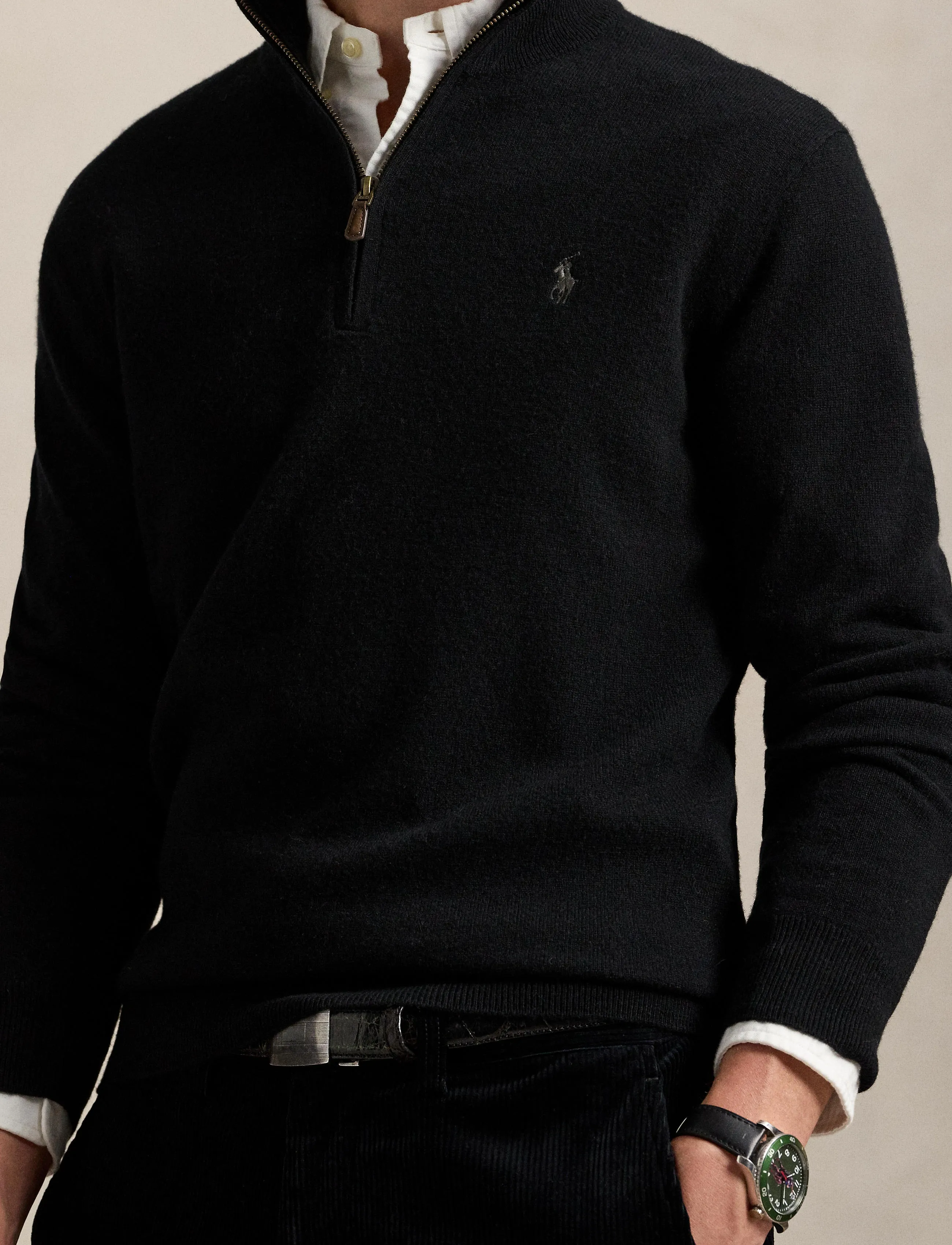 Polo Ralph Lauren Wool Quarter-Zip Sweater stickade tröjor herr – bild 7