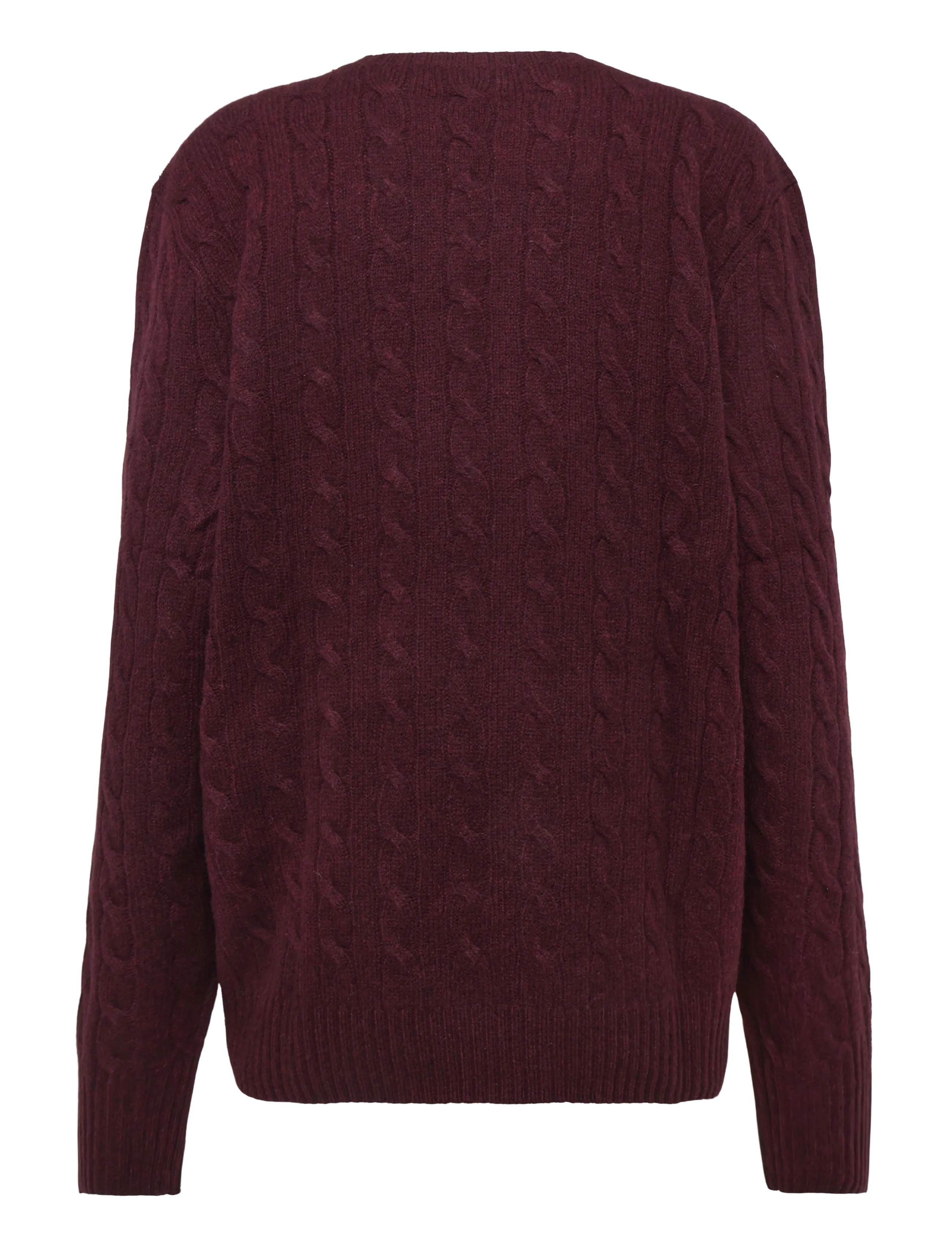 Polo Ralph Lauren - Cable-Knit Wool-Cashmere Sweater - rundhals - aged wine heather - 2