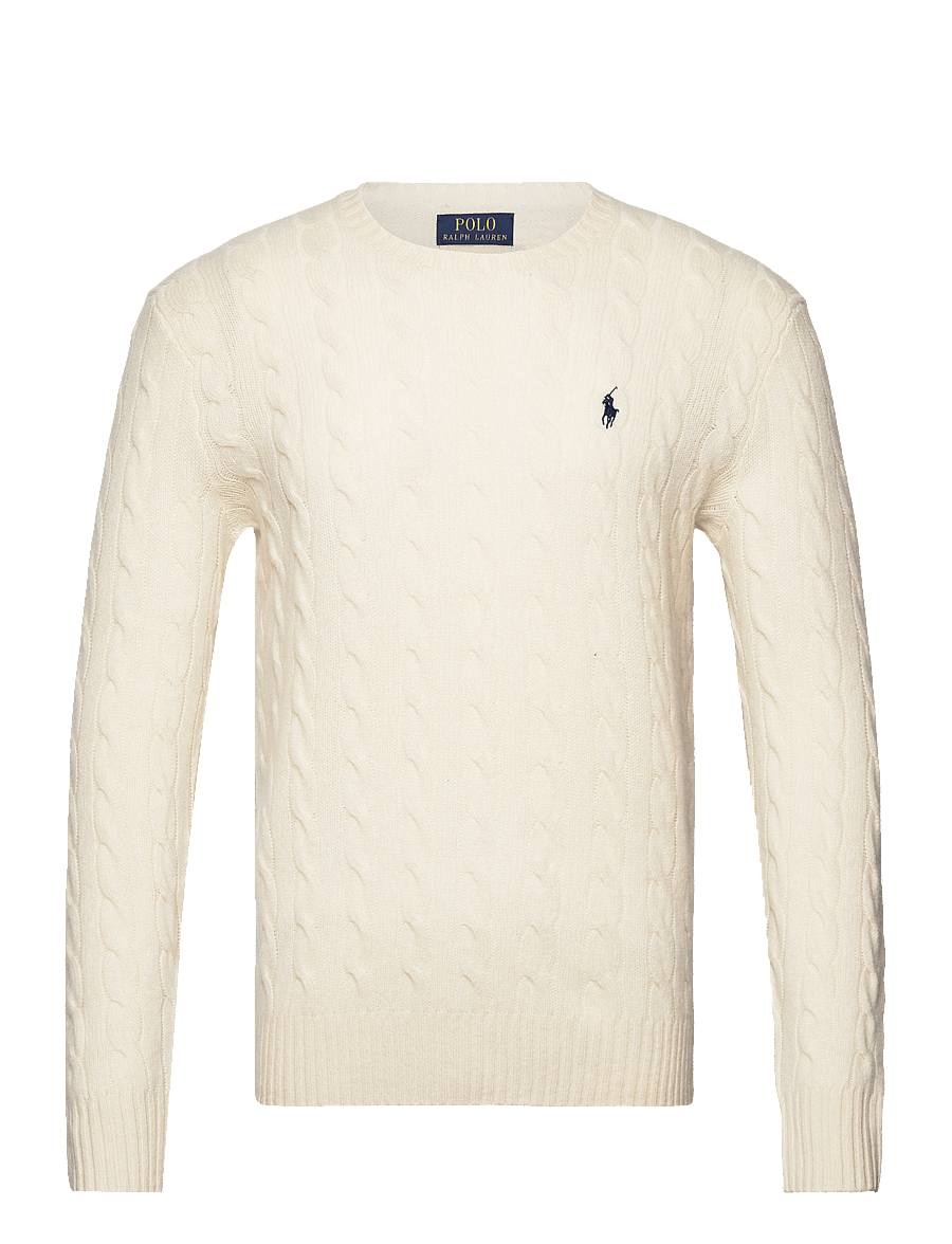 Polo Ralph Lauren - Cable-Knit Wool-Cashmere Sweater - round necks - andover cream - 0