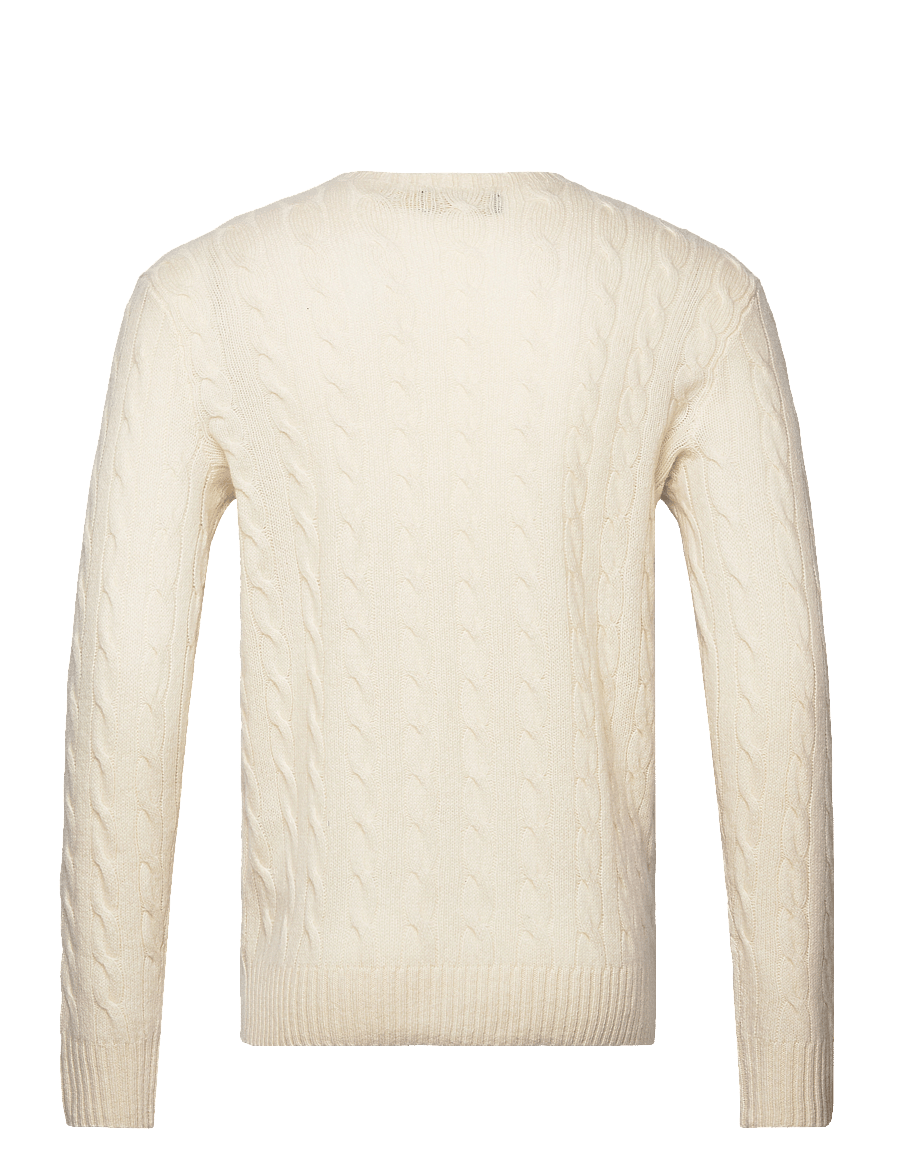 Polo Ralph Lauren - Cable-Knit Wool-Cashmere Sweater - round necks - andover cream - 1