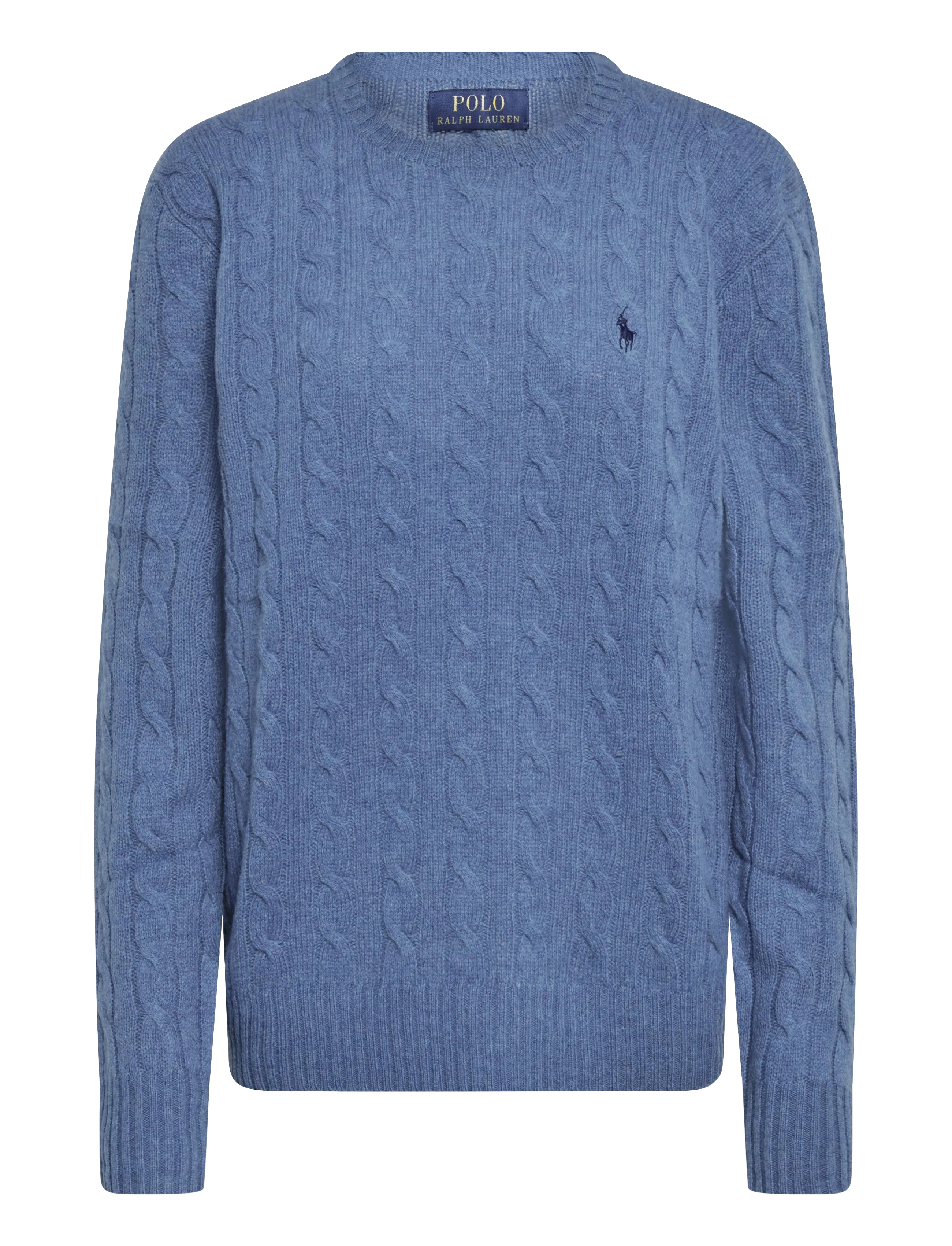Polo Ralph Lauren Cable-Knit Wool-Cashmere Sweater - Rundhals - BLUE BORAGE HEATH / blue