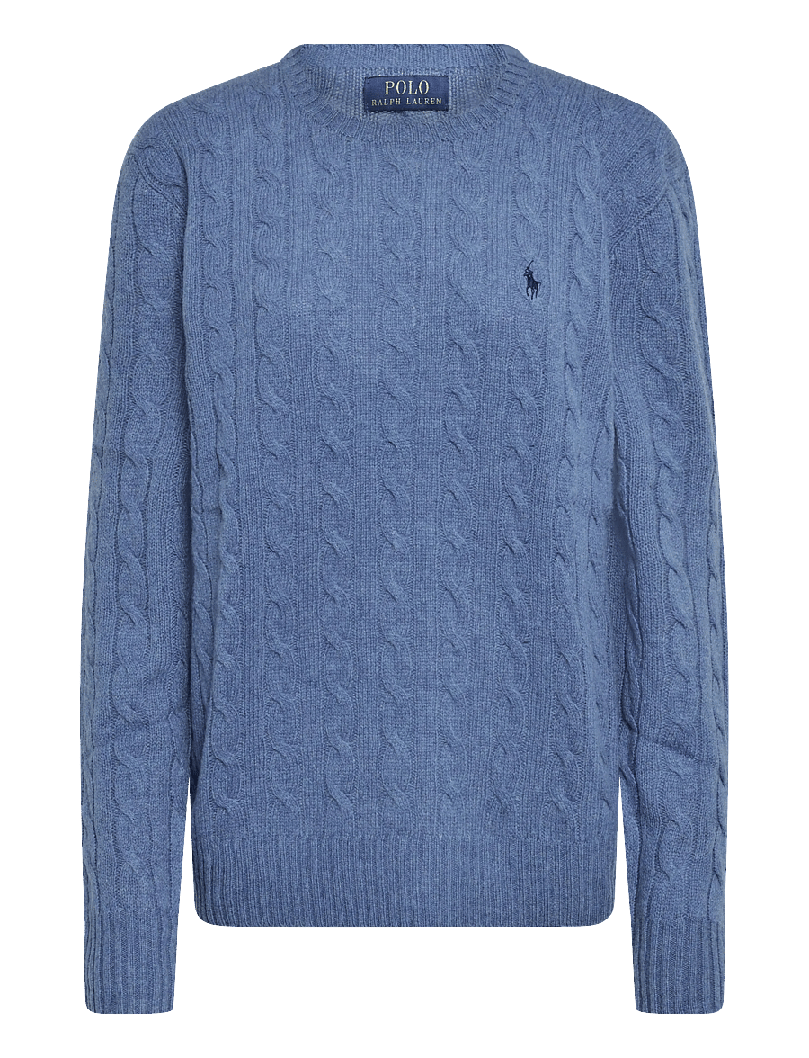 Polo Ralph Lauren - Cable-Knit Wool-Cashmere Sweater - rundhals - blue borage heath - 1