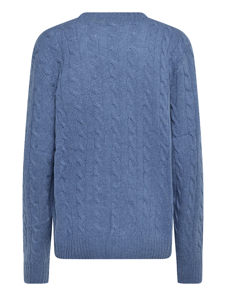 Polo Ralph Lauren - Cable-Knit Wool-Cashmere Sweater - rundhals - blue borage heath - 2