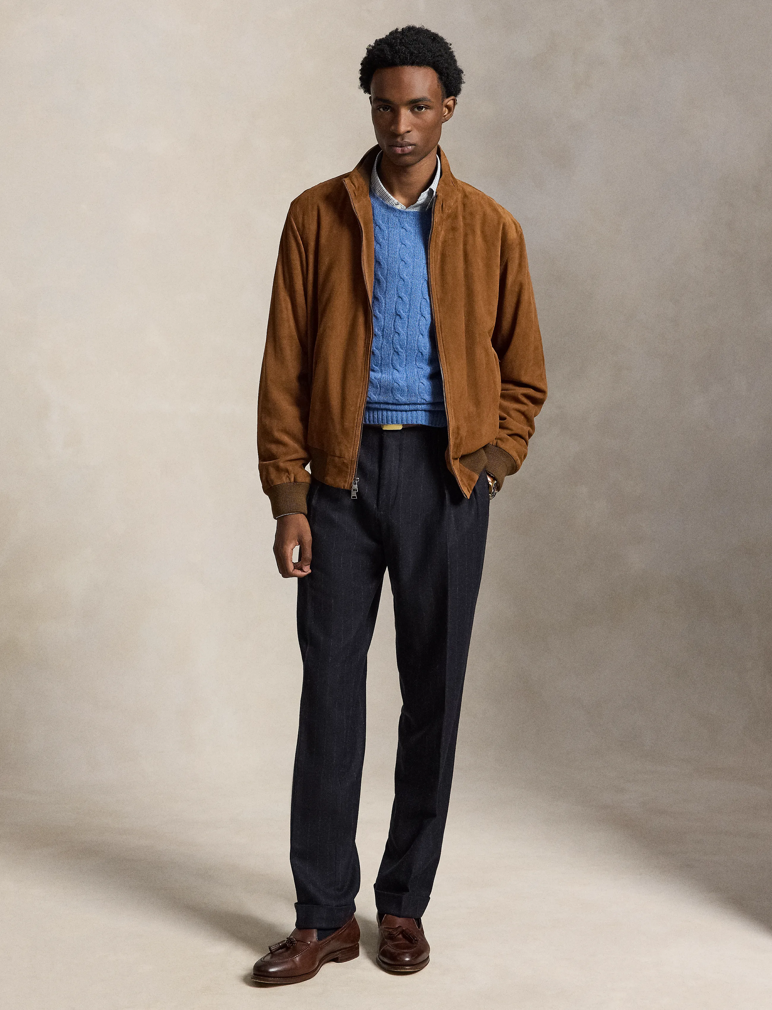 Polo Ralph Lauren - Cable-Knit Wool-Cashmere Sweater - round necks - blue borage heath - 3