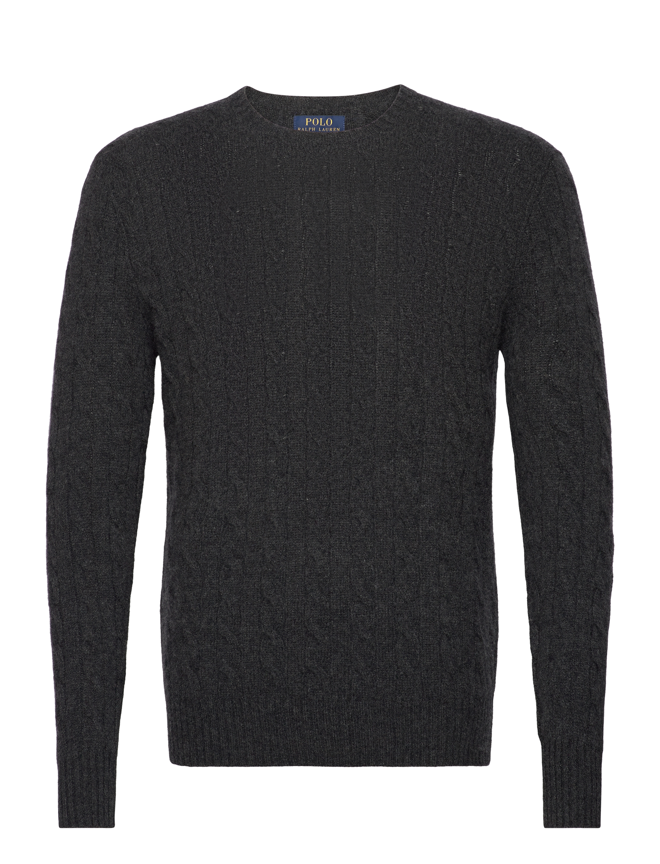 Cable-Knit Wool-Cashmere Sweater - DARK GRANITE HTHR