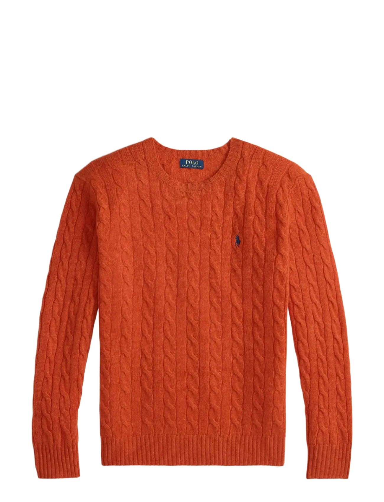 Cable-Knit Wool-Cashmere Sweater - DARK JAFFA ORANGE