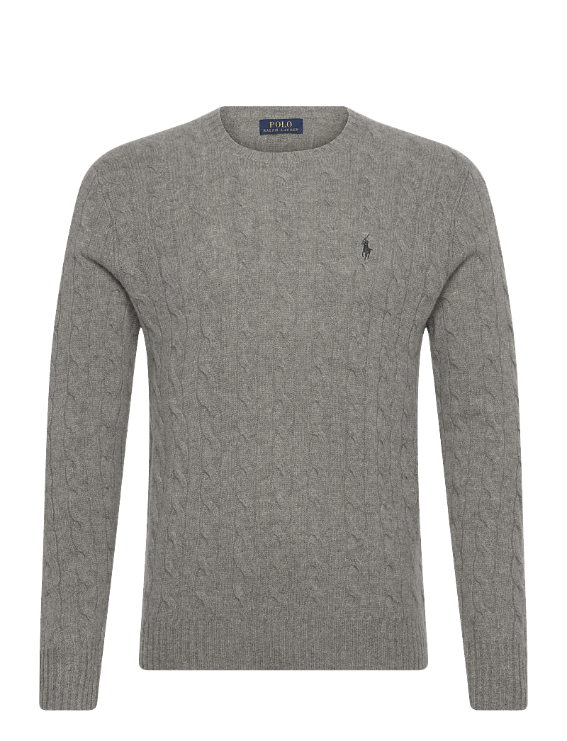 Polo Ralph Lauren - Cable-Knit Wool-Cashmere Sweater - knitted round necks - fawn grey heather - 0