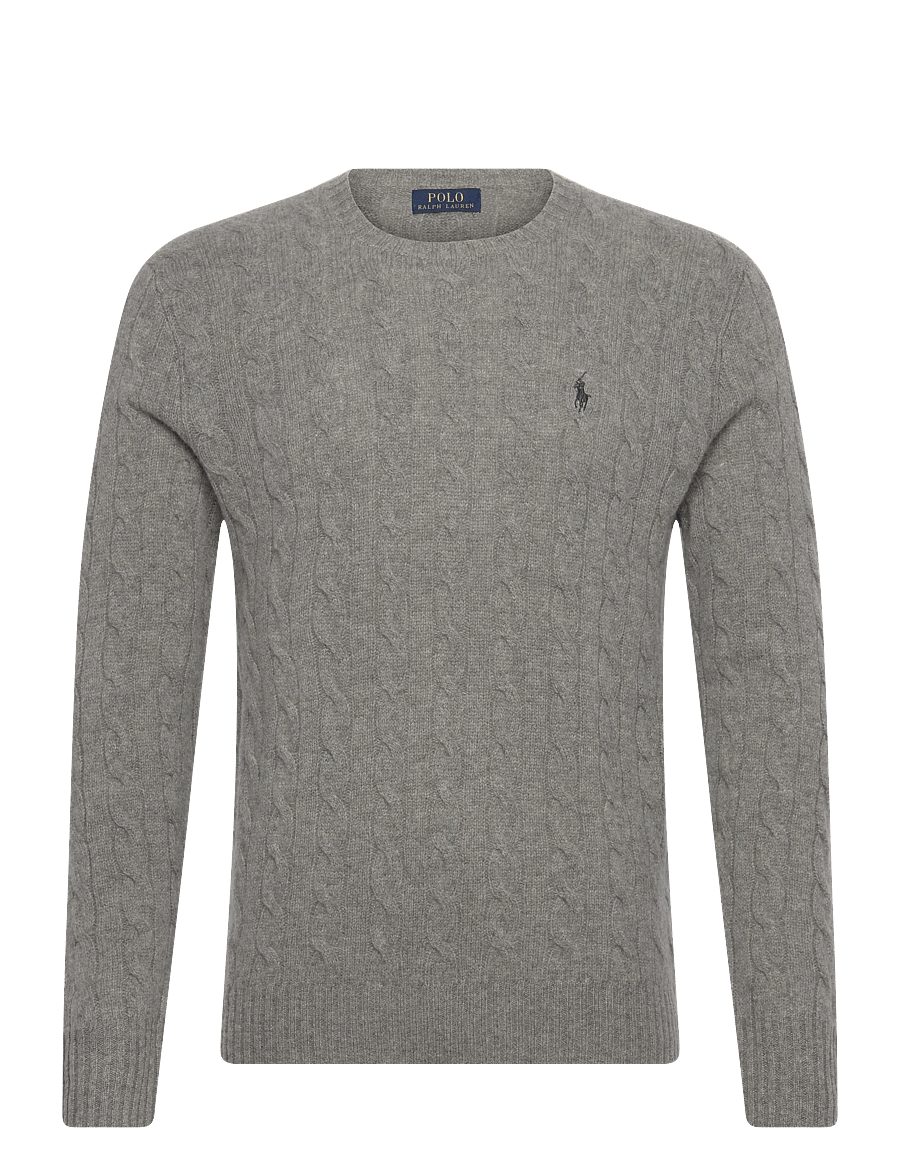 Polo Ralph Lauren - Cable-Knit Wool-Cashmere Sweater - rundhals - fawn grey heather - 0