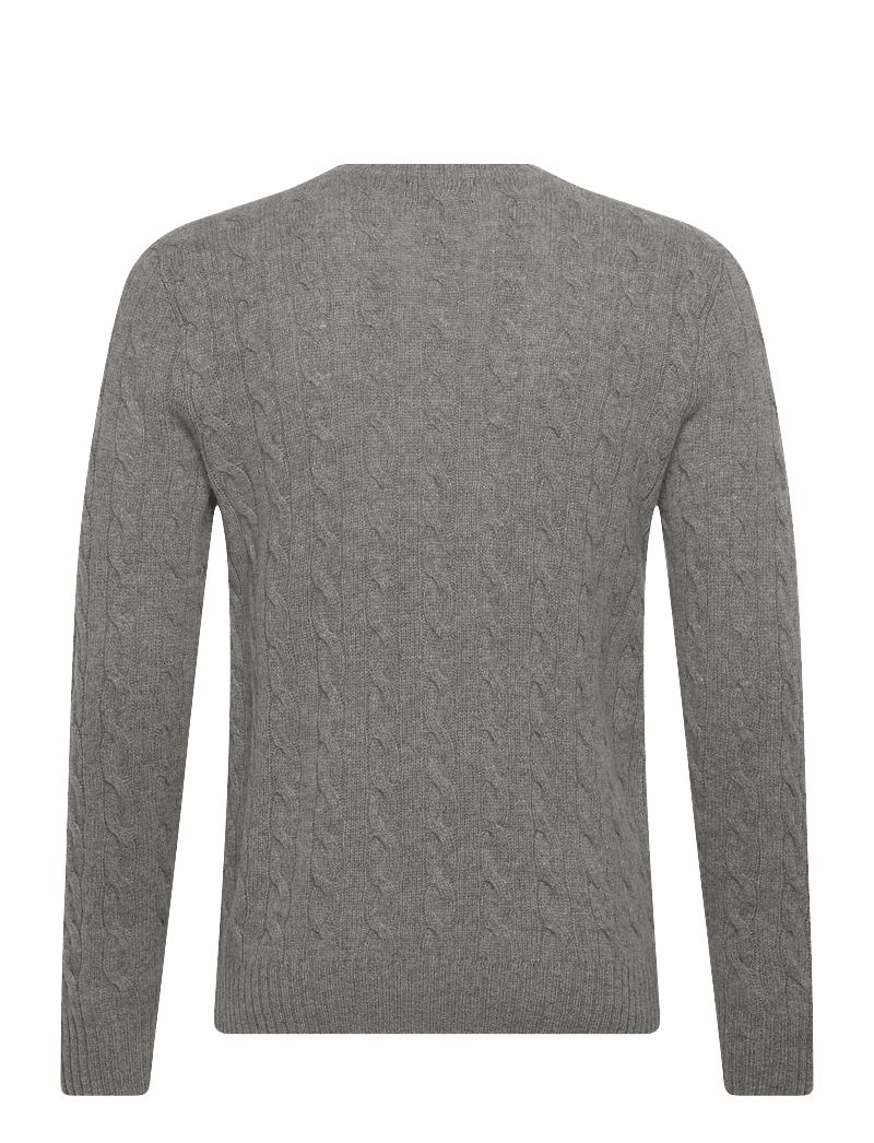 Polo Ralph Lauren - Cable-Knit Wool-Cashmere Sweater - knitted round necks - fawn grey heather - 1