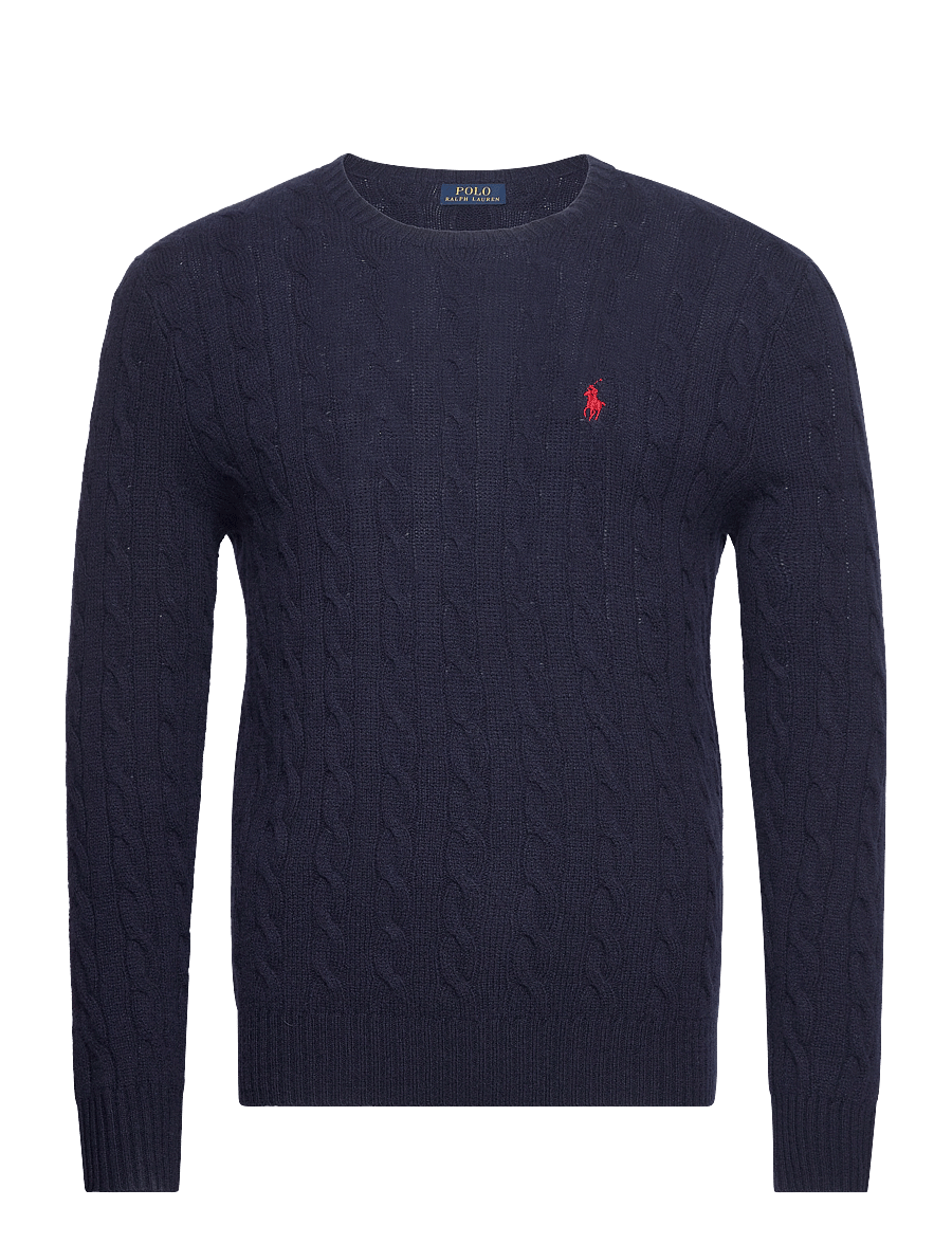 Polo Ralph Lauren - Cable-Knit Wool-Cashmere Sweater - round necks - hunter navy - 1