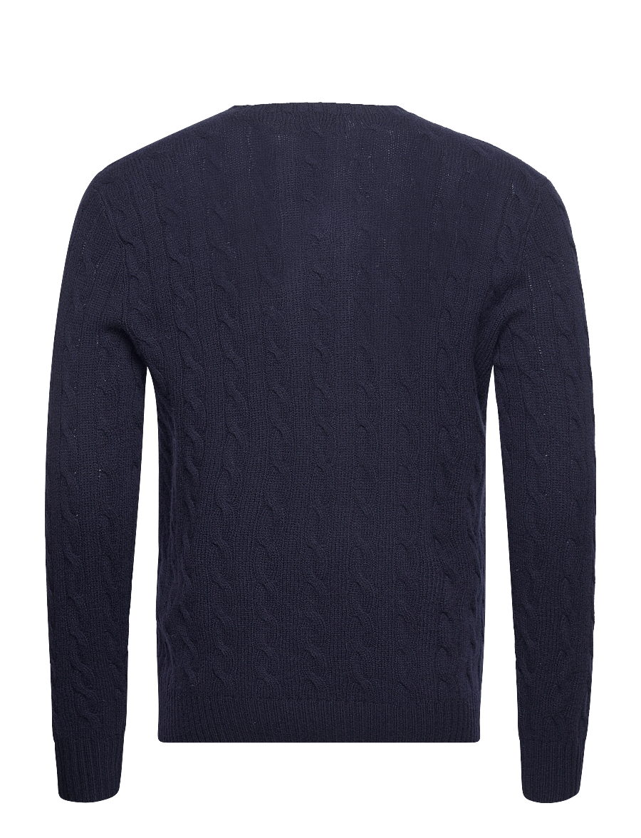 Polo Ralph Lauren - Cable-Knit Wool-Cashmere Sweater - round necks - hunter navy - 2