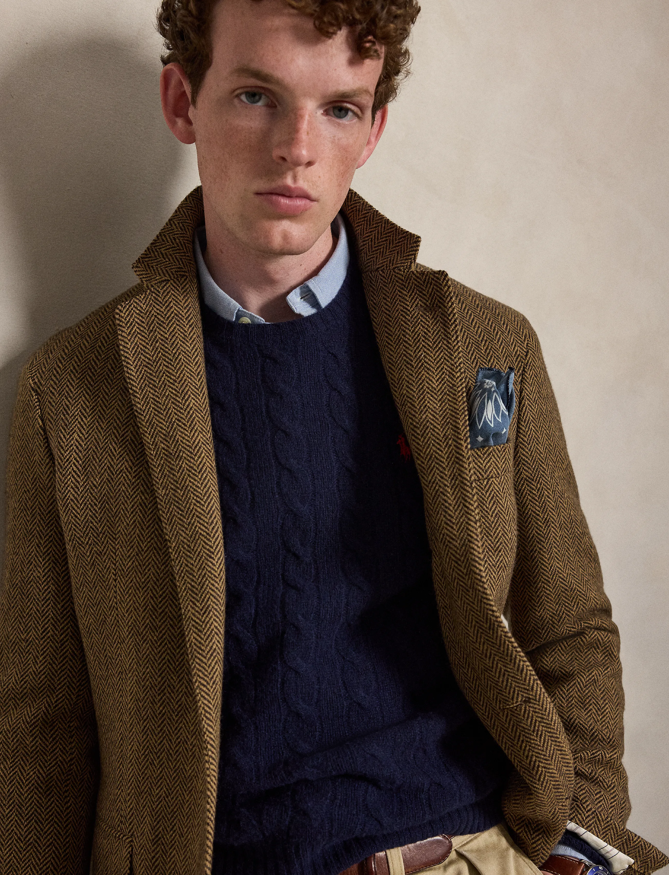Polo Ralph Lauren - Cable-Knit Wool-Cashmere Sweater - round necks - hunter navy - 4