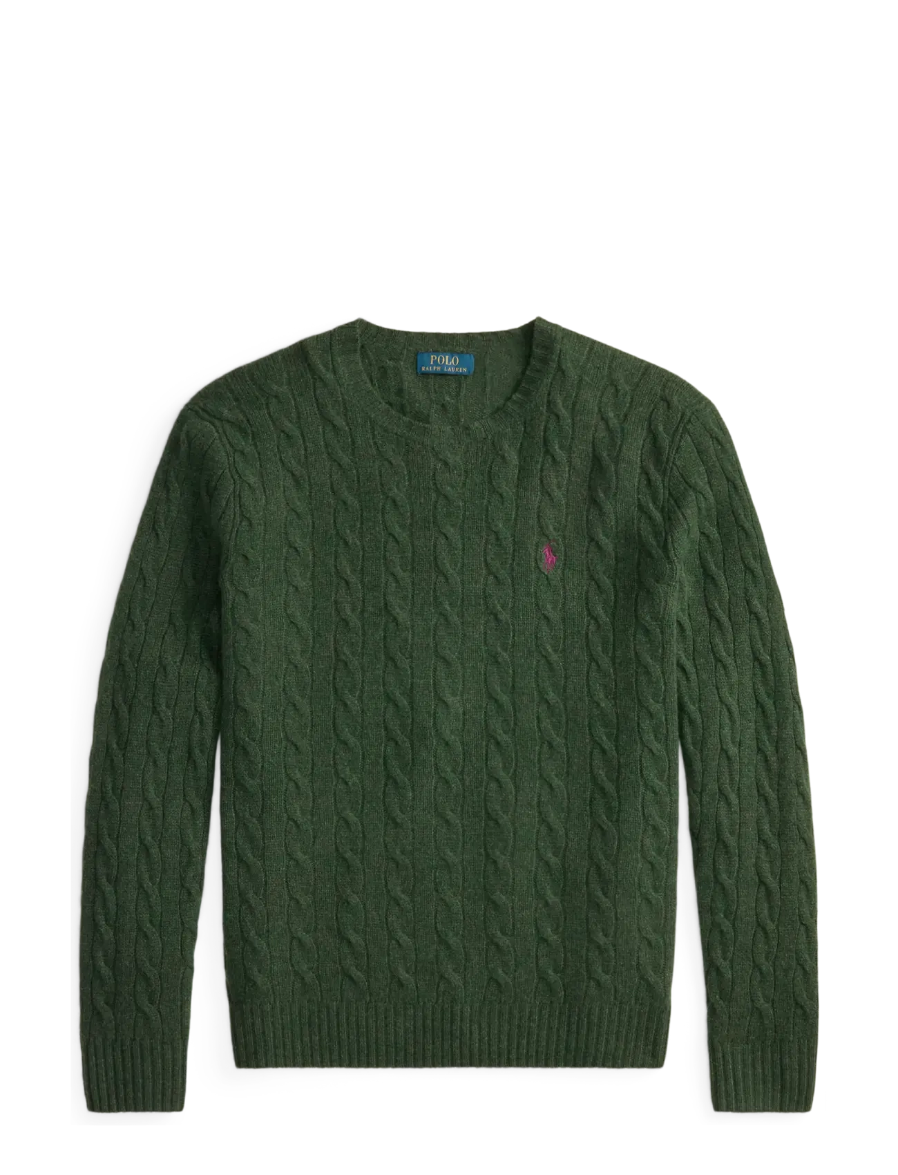 Polo Ralph Lauren Cable-Knit Wool-Cashmere Sweater - Riided - LODGEPOLE PINE HE / green