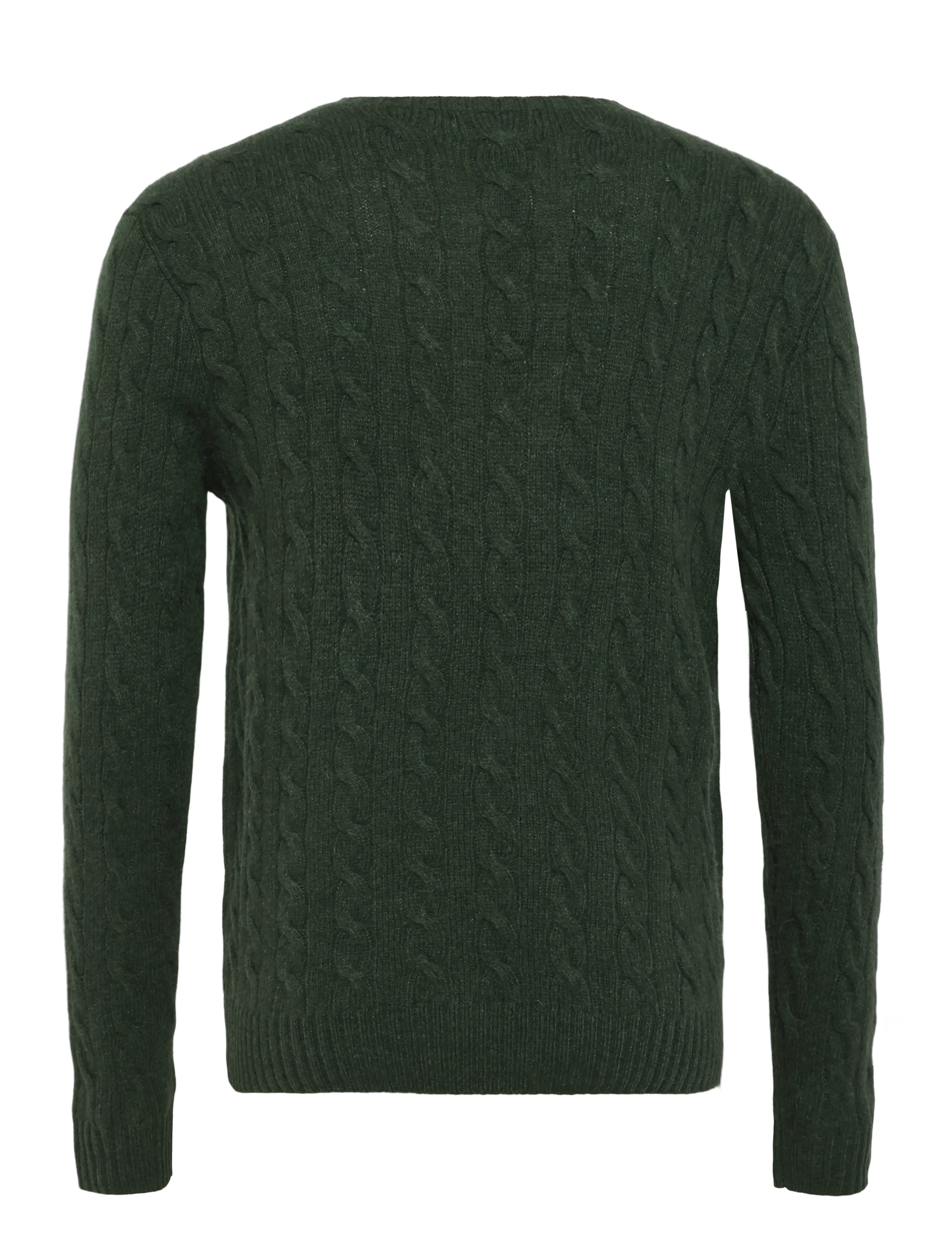 Polo Ralph Lauren - Cable-Knit Wool-Cashmere Sweater - Ümara kaelusega - lodgepole pine he - 3