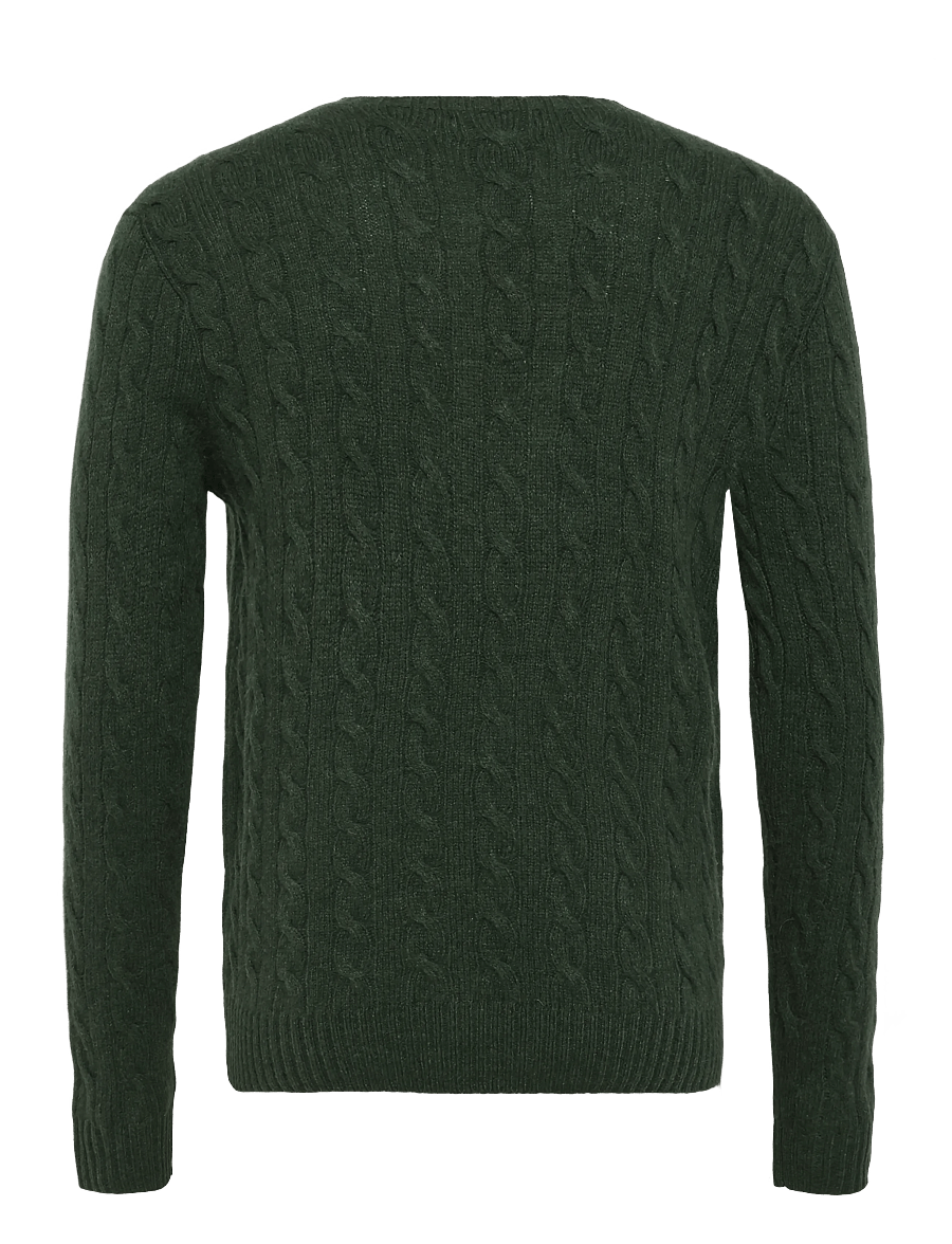 Polo Ralph Lauren - Cable-Knit Wool-Cashmere Sweater - Ümara kaelusega - lodgepole pine he - 3