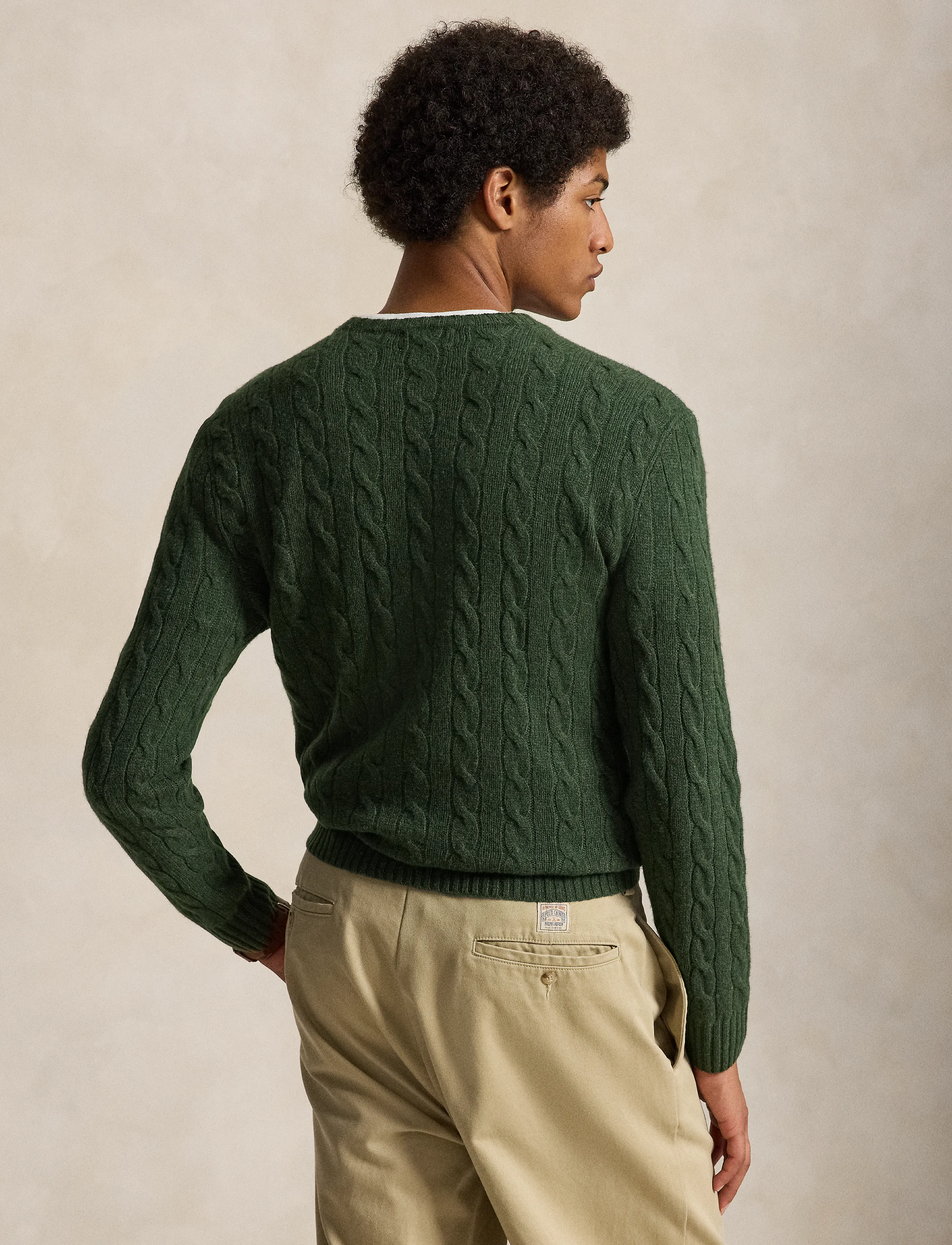 Polo Ralph Lauren - Cable-Knit Wool-Cashmere Sweater - Ümara kaelusega - lodgepole pine he - 2