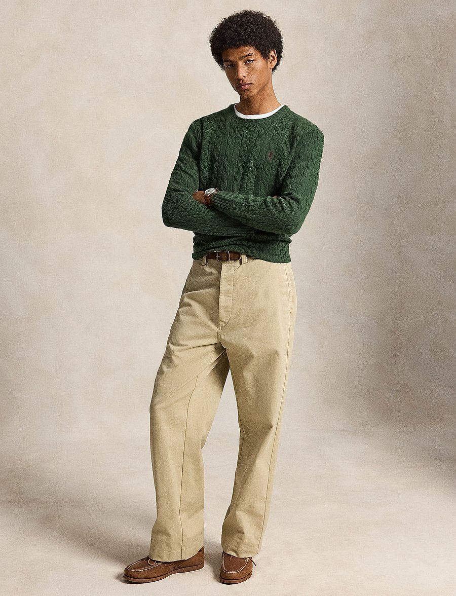 Polo Ralph Lauren - Cable-Knit Wool-Cashmere Sweater - Ümara kaelusega - lodgepole pine he - 4