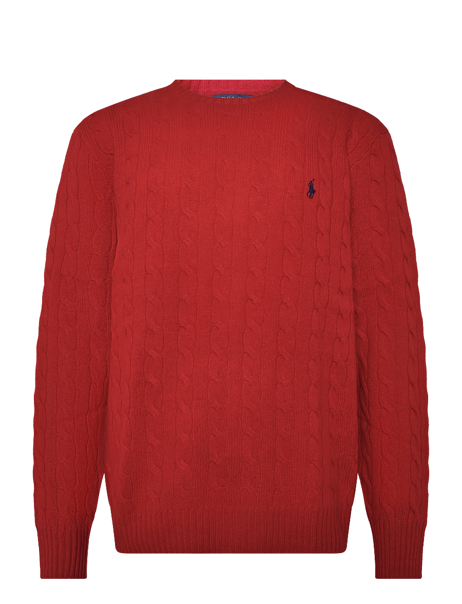 Polo Ralph Lauren - Cable-Knit Wool-Cashmere Sweater - round necks - park ave red - 1