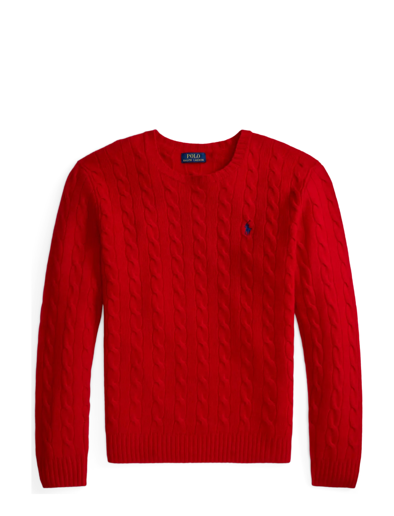 Polo Ralph Lauren Cable-Knit Wool-Cashmere Sweater - Rundhals - PARK AVE RED / red