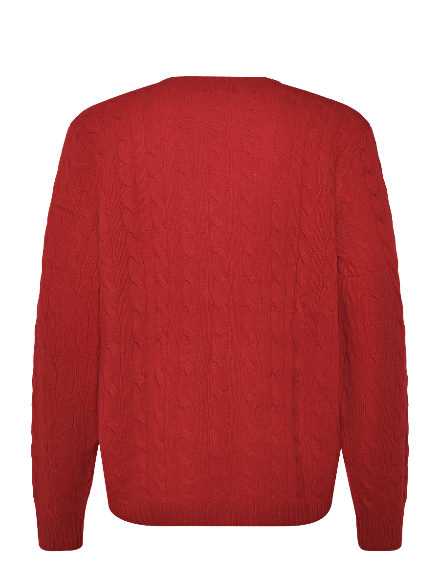Polo Ralph Lauren - Cable-Knit Wool-Cashmere Sweater - round necks - park ave red - 2