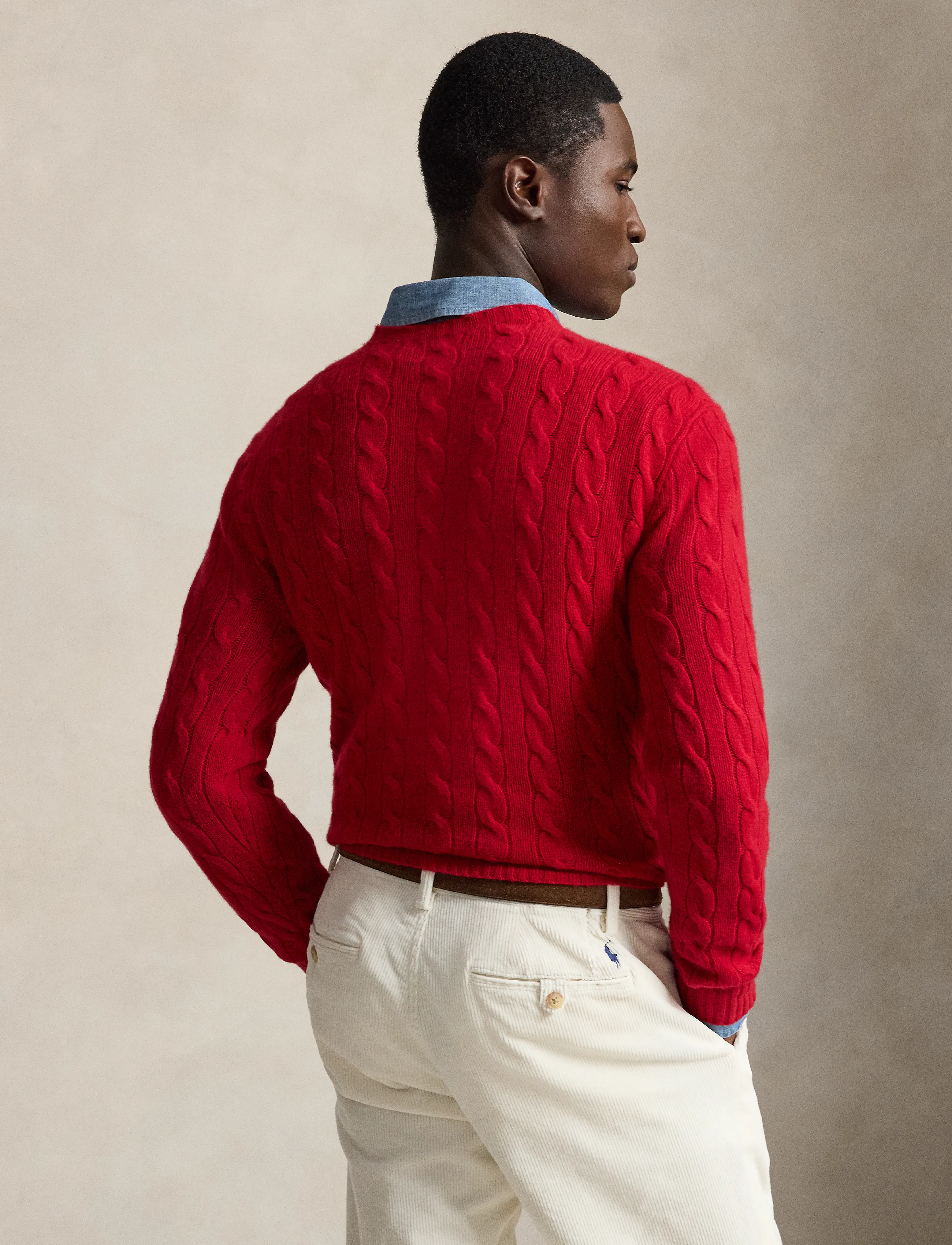 Polo Ralph Lauren - Cable-Knit Wool-Cashmere Sweater - rundhals - park ave red - 2
