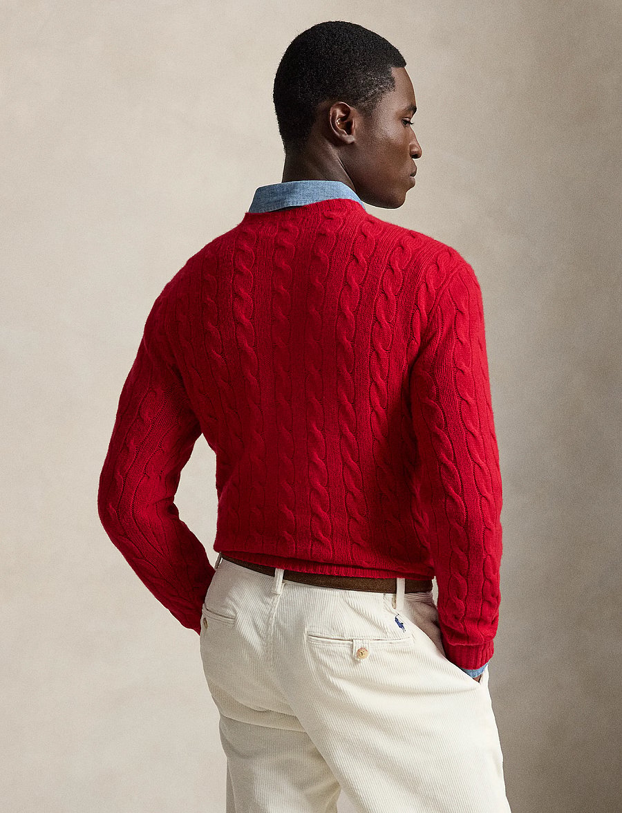 Polo Ralph Lauren - Cable-Knit Wool-Cashmere Sweater - rundhals - park ave red - 2