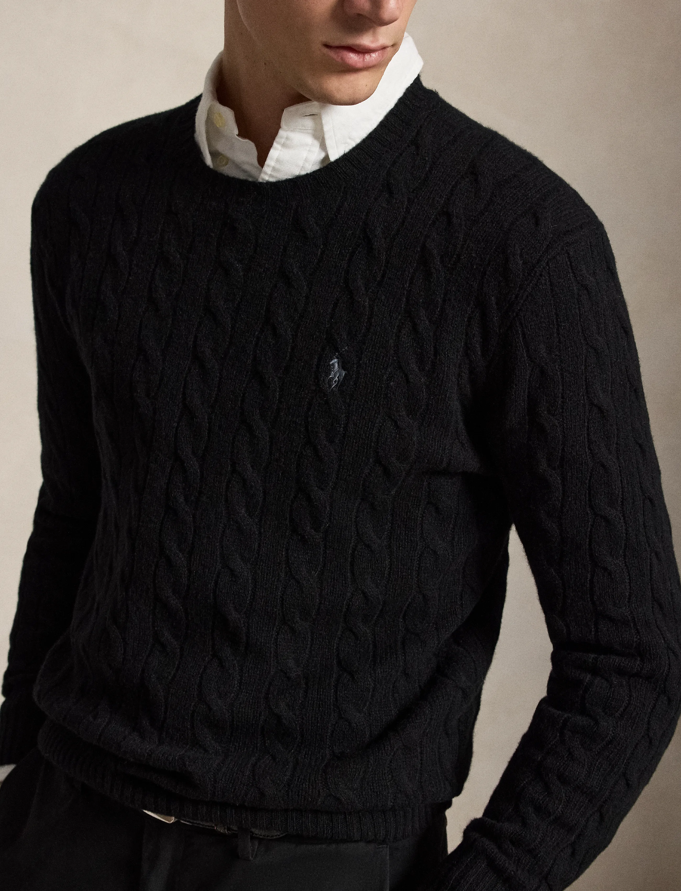 Polo Ralph Lauren Cable-Knit Wool-Cashmere Sweater stickade tröjor herr – bild 5