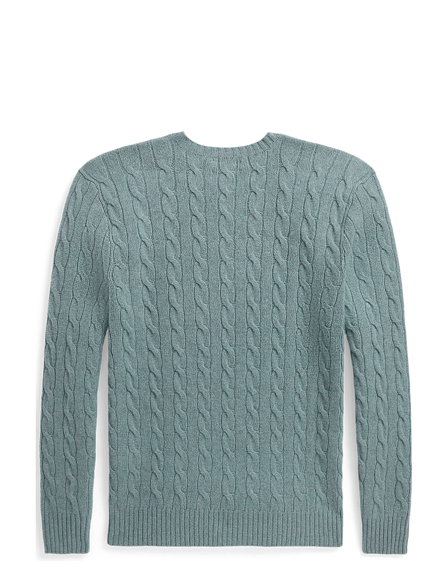 Polo Ralph Lauren - Cable-Knit Wool-Cashmere Sweater - rundhalsad - turquoise jay hea - 2