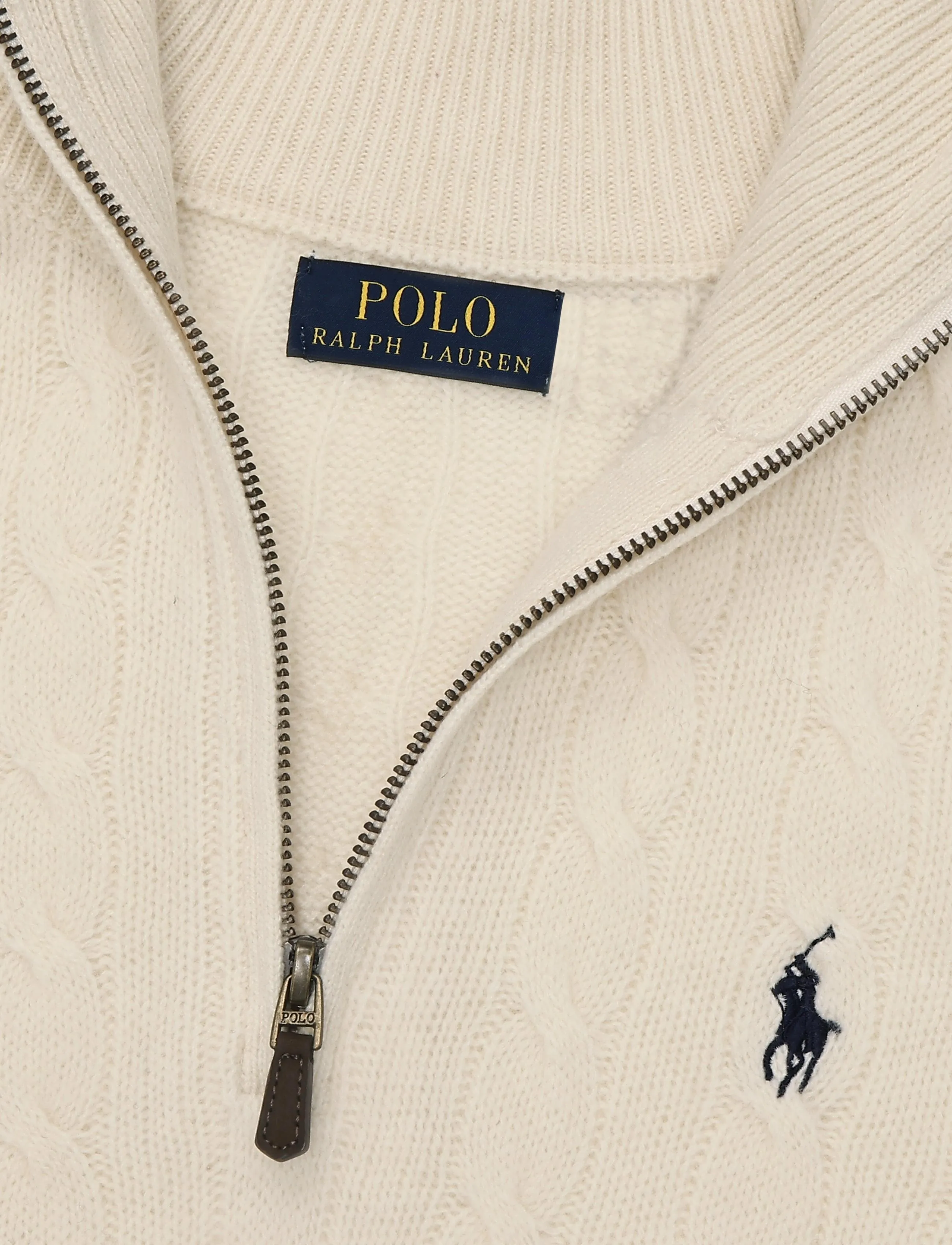 Polo Ralph Lauren - 2/15 WOOL/CASH RWS-LSL-PLO - half zip - andover cream - 2