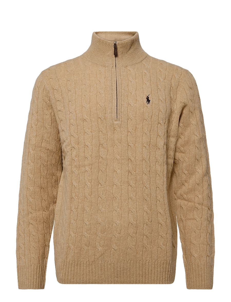 Polo Ralph Lauren - 2/15 WOOL/CASH RWS-LSL-PLO - half zip-trøjer - camel melange - 0