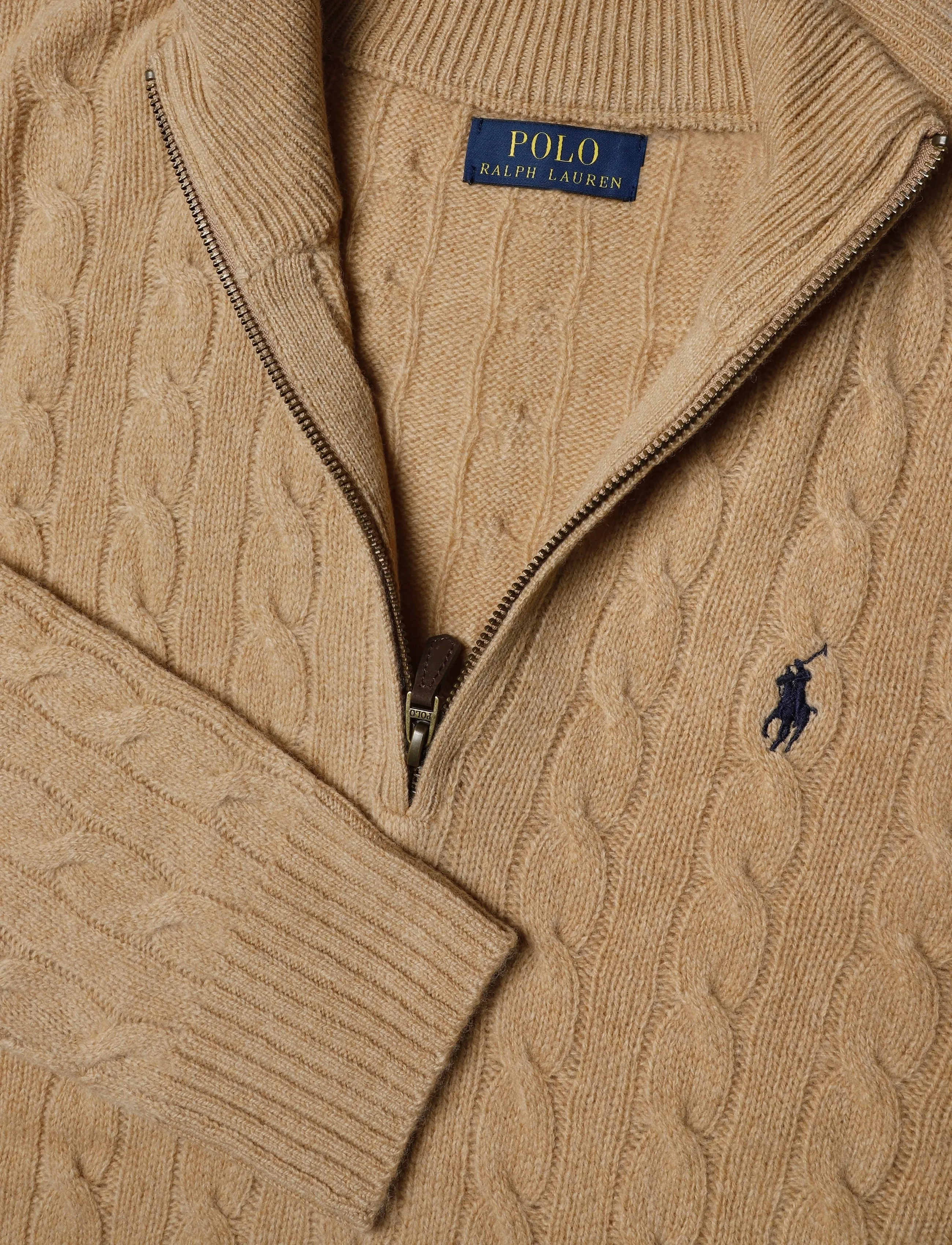 Polo Ralph Lauren - 2/15 WOOL/CASH RWS-LSL-PLO - half zip-trøjer - camel melange - 2