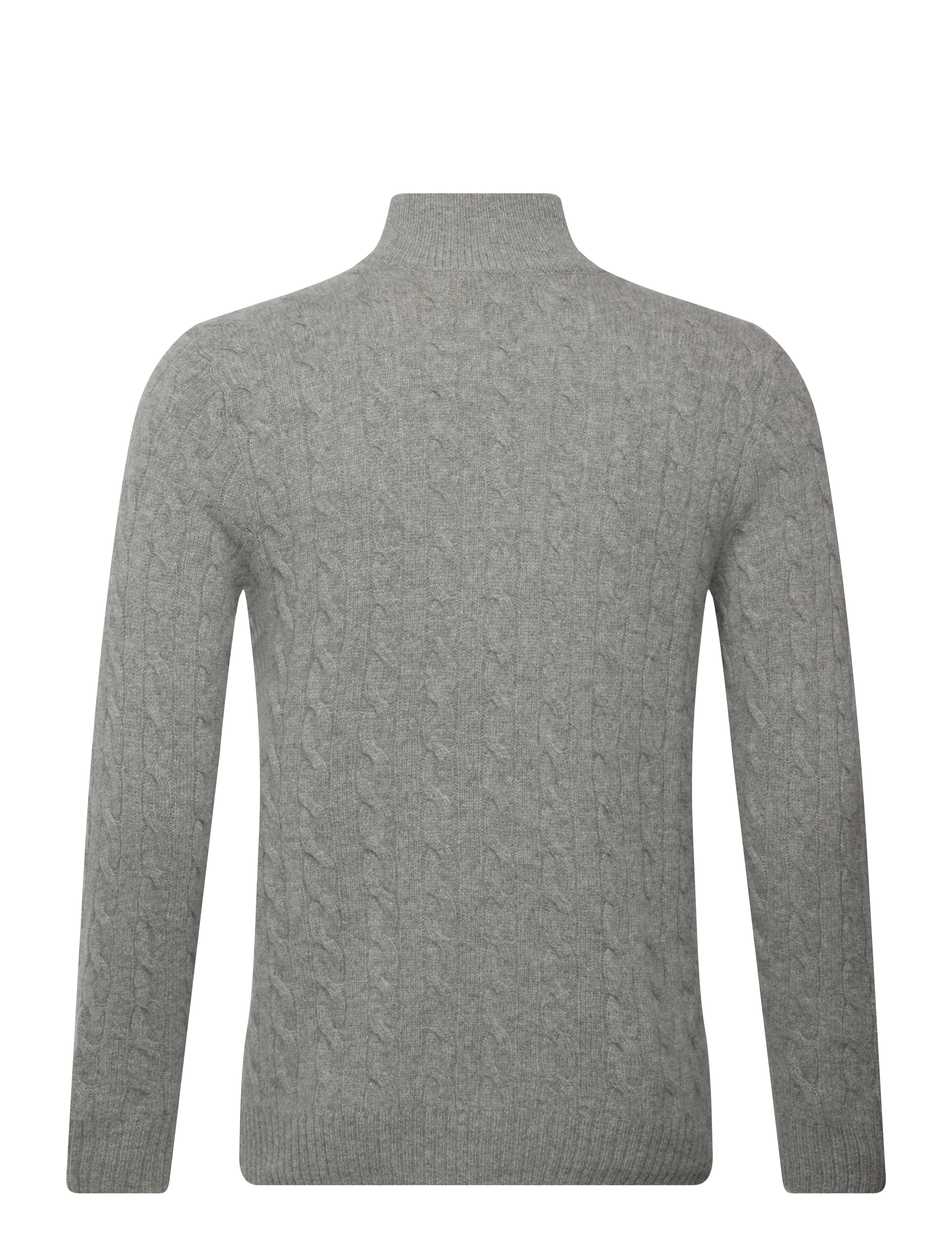 Polo Ralph Lauren - Cable-Knit Quarter-Zip Sweater - fawn grey heather - 1