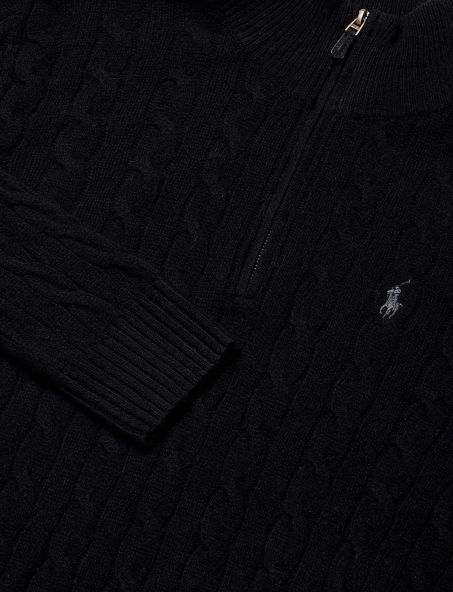 Polo Ralph Lauren - 2/15 WOOL/CASH RWS-LSL-PLO - half zip-tröjor - polo black - 2