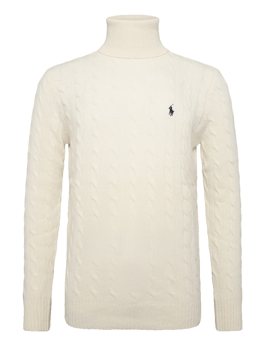 Polo Ralph Lauren - Cable Wool-Cashmere Turtleneck Sweater - polokrage - andover cream - 2