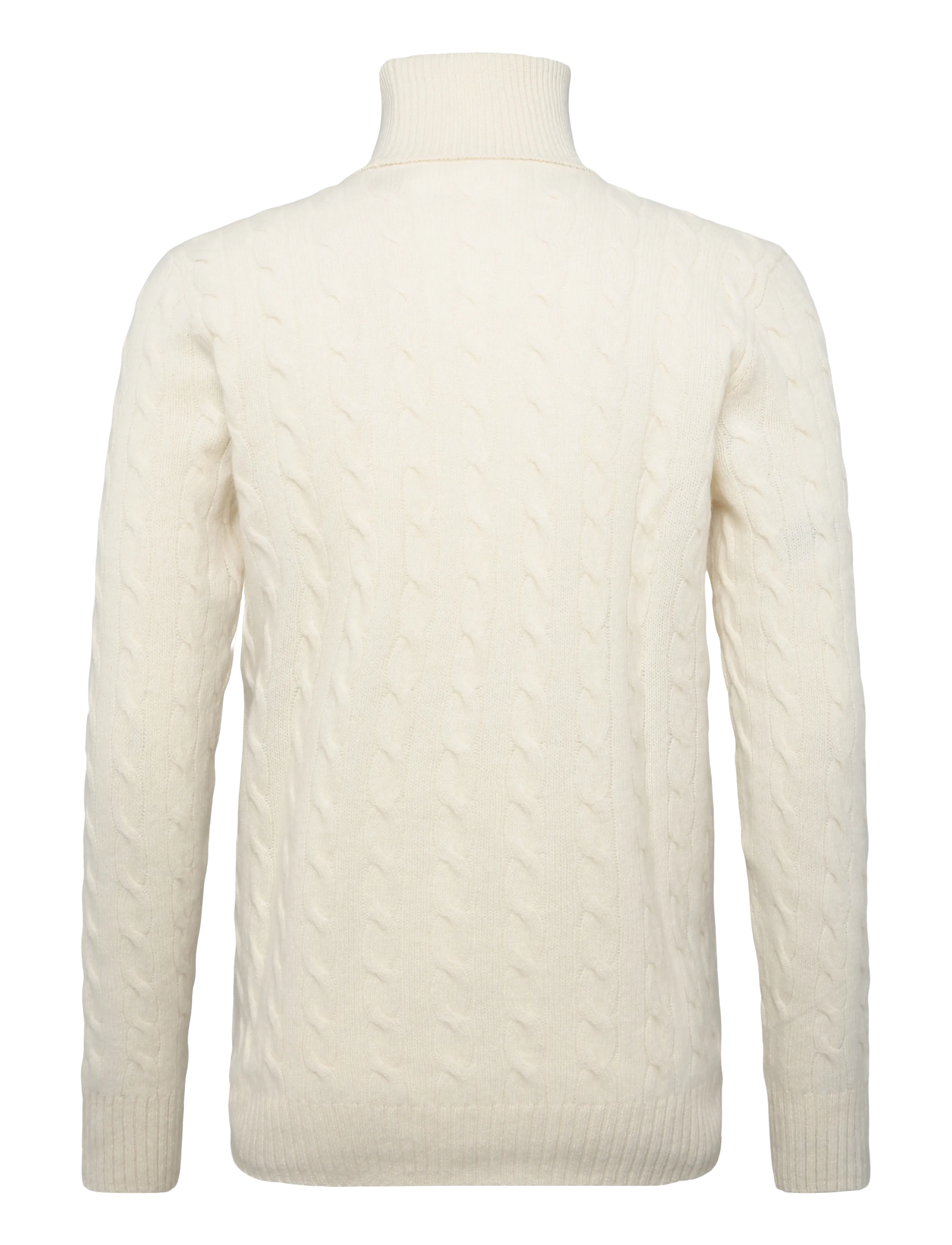 Polo Ralph Lauren - Cable Wool-Cashmere Turtleneck Sweater - polokrage - andover cream - 3