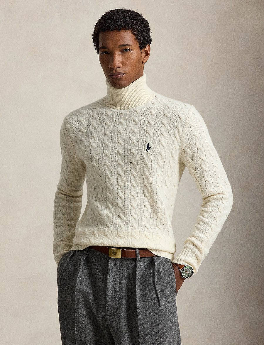 Polo Ralph Lauren - 2/15 WOOL/CASH RWS-LSL-PLO - kõrge kaelusega džemprid - andover cream - 3