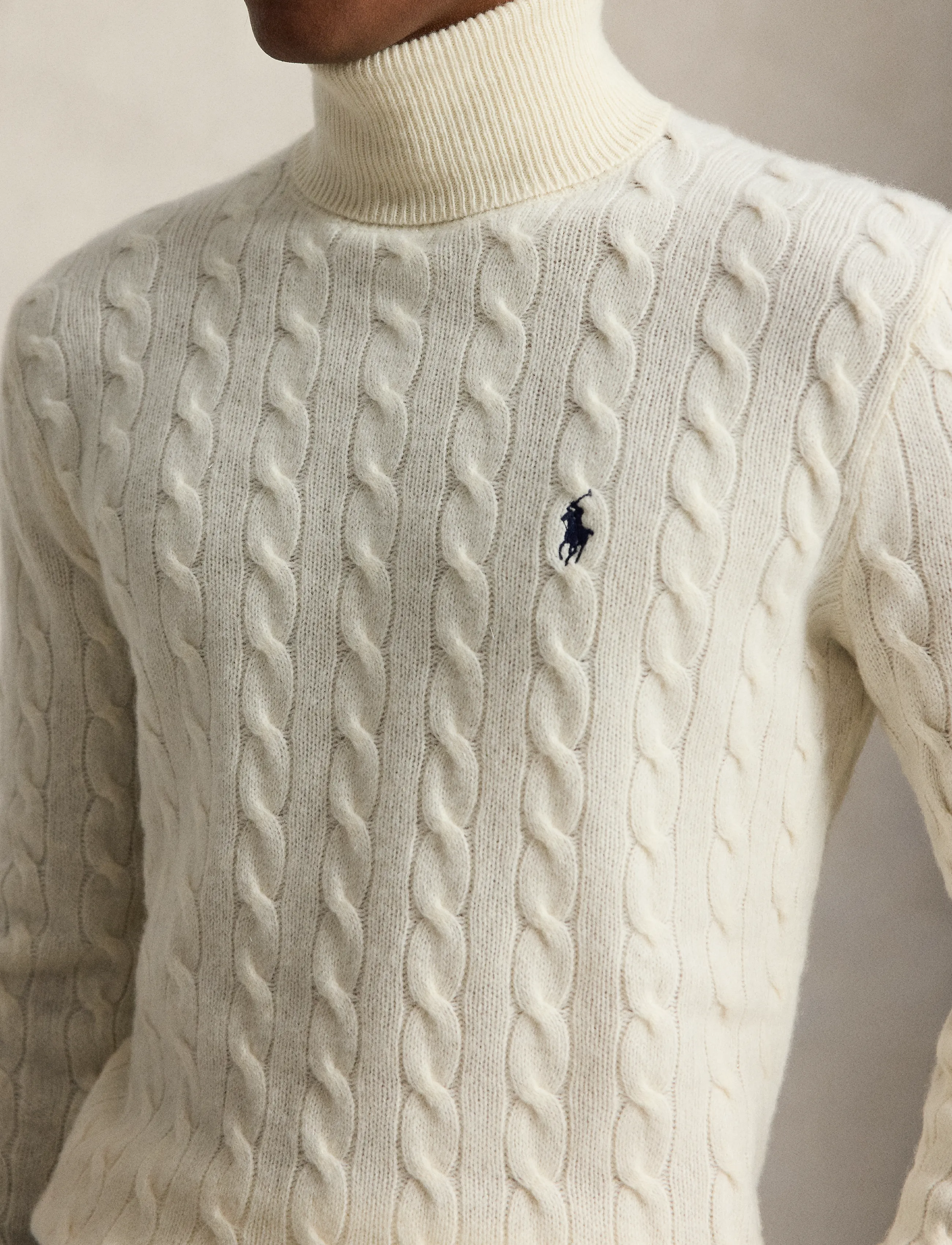 Polo Ralph Lauren - 2/15 WOOL/CASH RWS-LSL-PLO - kõrge kaelusega džemprid - andover cream - 4