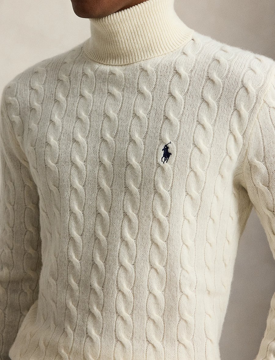 Polo Ralph Lauren - 2/15 WOOL/CASH RWS-LSL-PLO - kõrge kaelusega džemprid - andover cream - 4