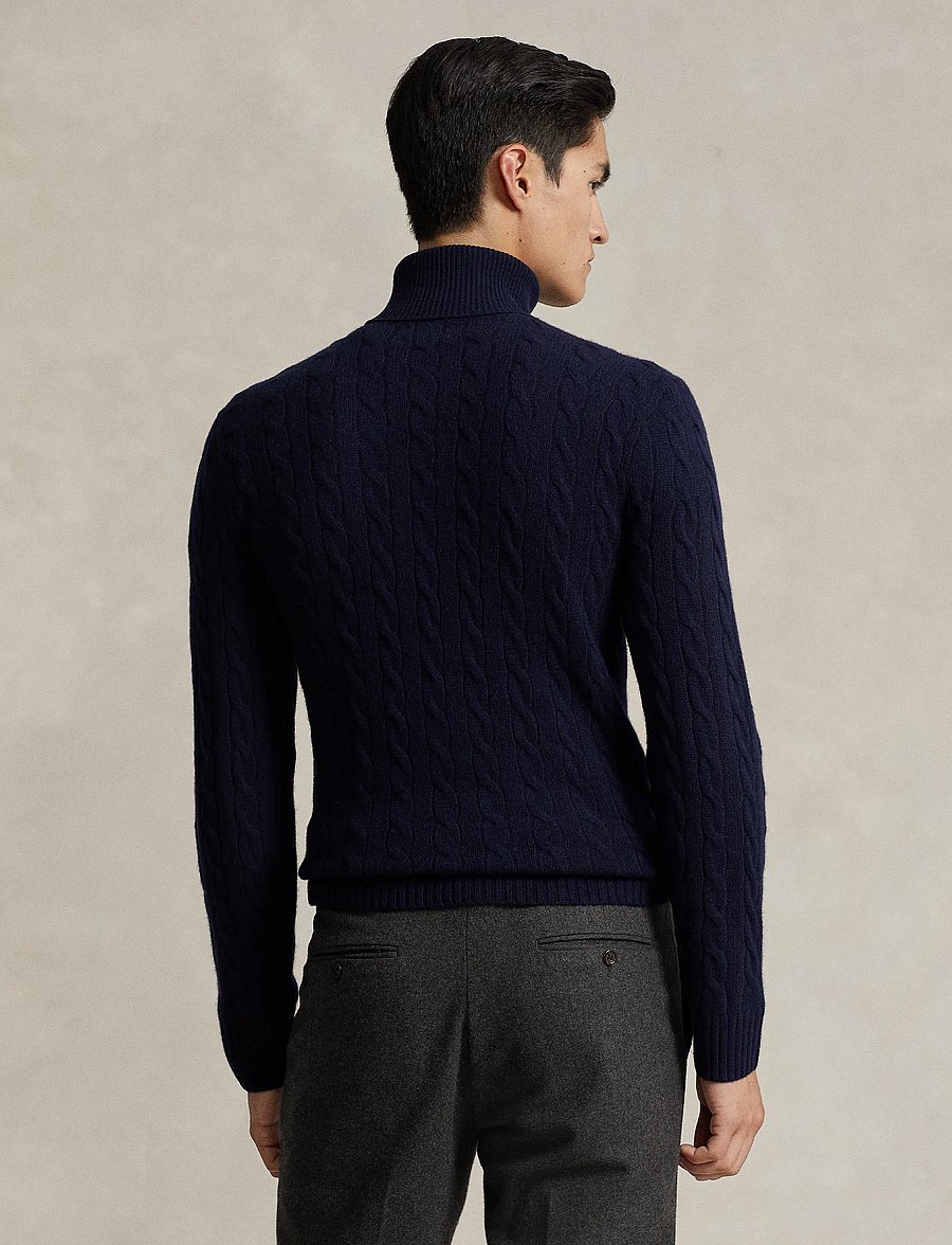 Polo Ralph Lauren - Cable Wool-Cashmere Turtleneck Sweater - rollkragen - hunter navy - 4