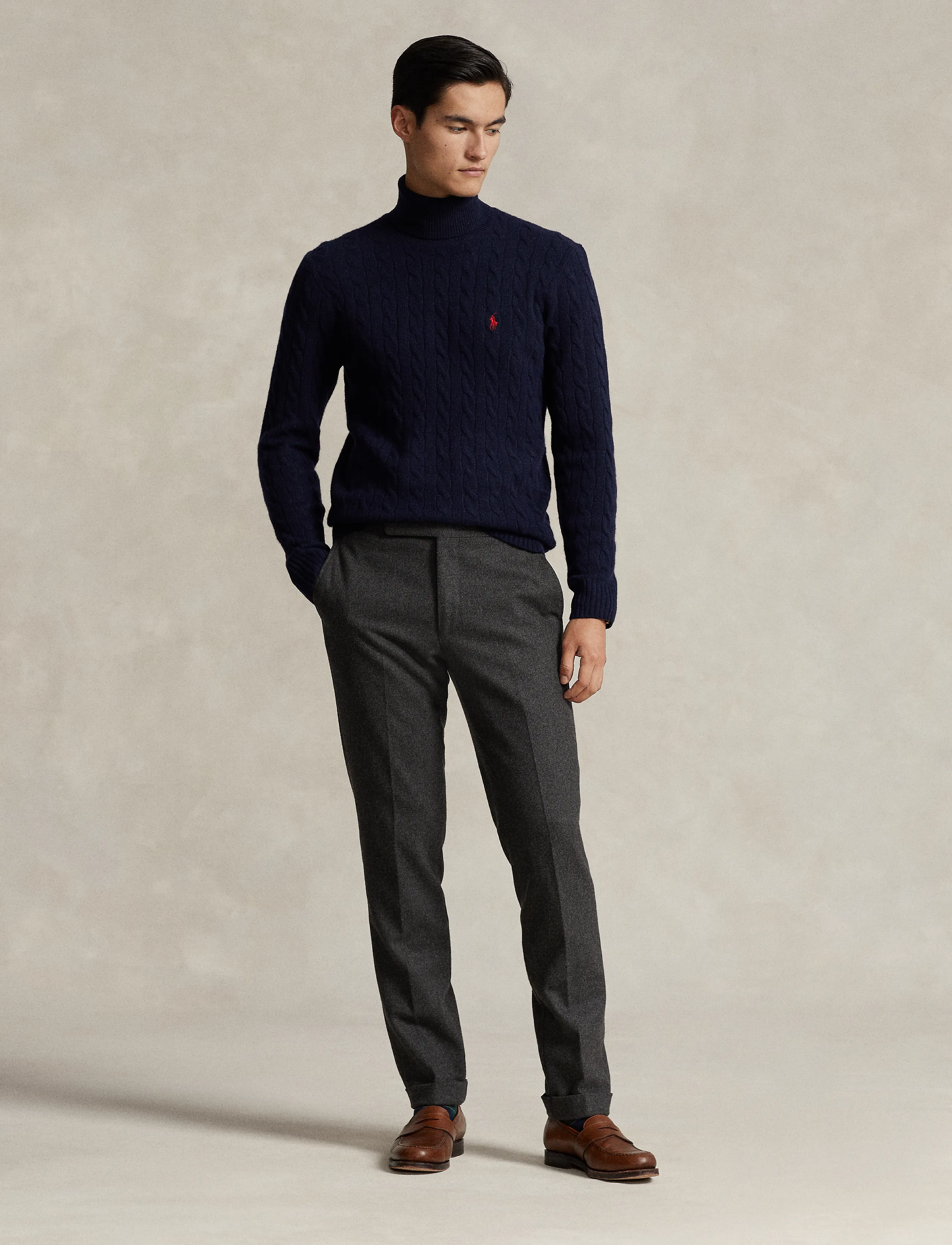 Polo Ralph Lauren - Cable Wool-Cashmere Turtleneck Sweater - rollkragen - hunter navy - 5