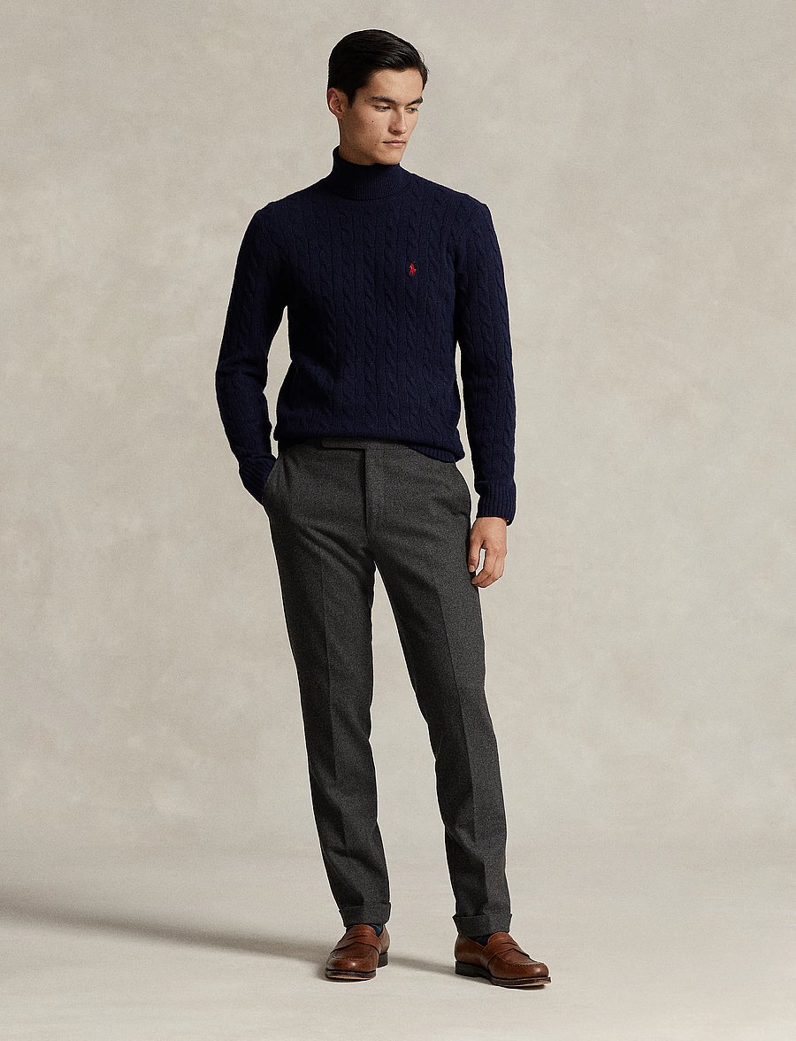 Polo Ralph Lauren - Cable Wool-Cashmere Turtleneck Sweater - rollkragen - hunter navy - 5