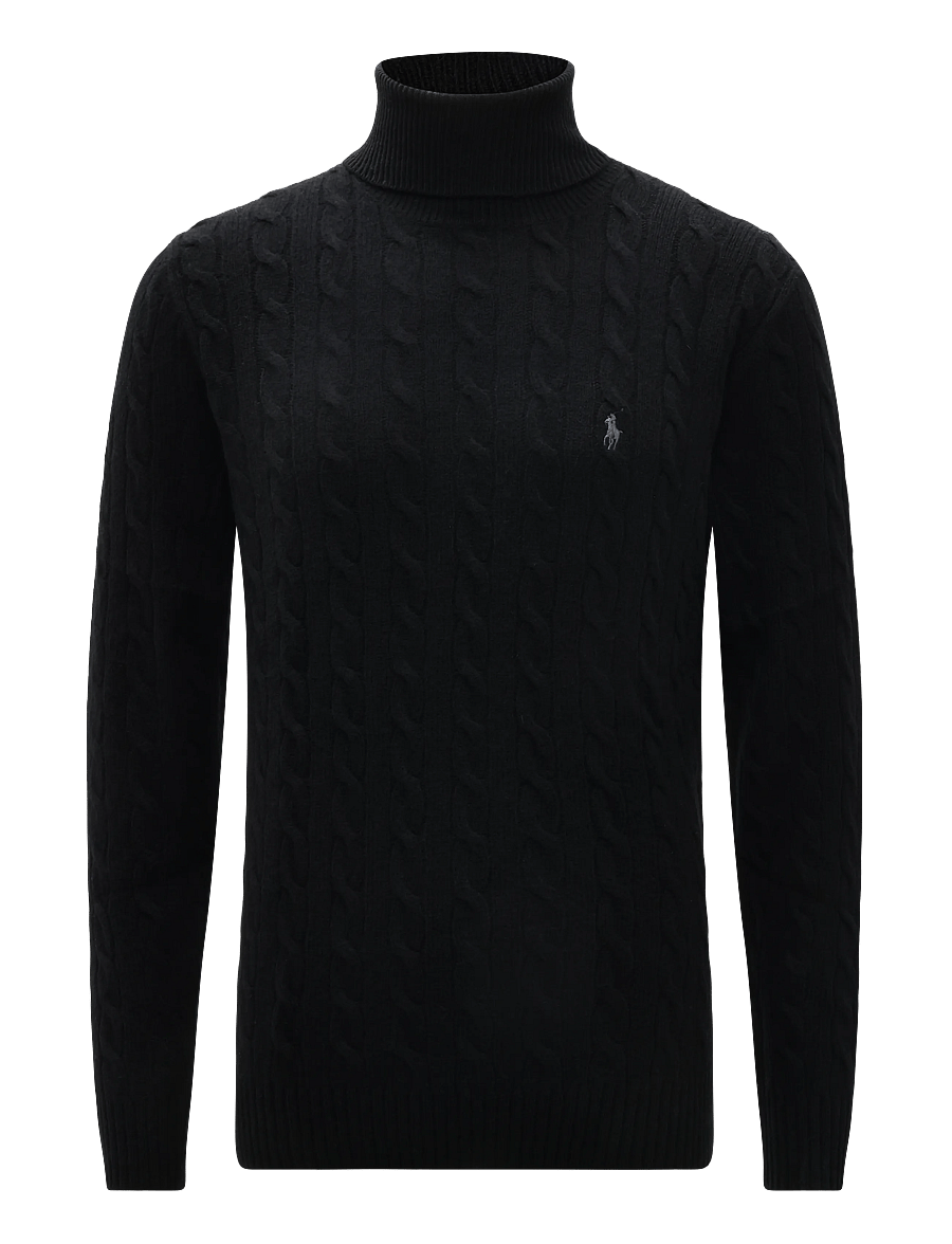 Polo Ralph Lauren - 2/15 WOOL/CASH RWS-LSL-PLO - rollkragen - polo black - 0